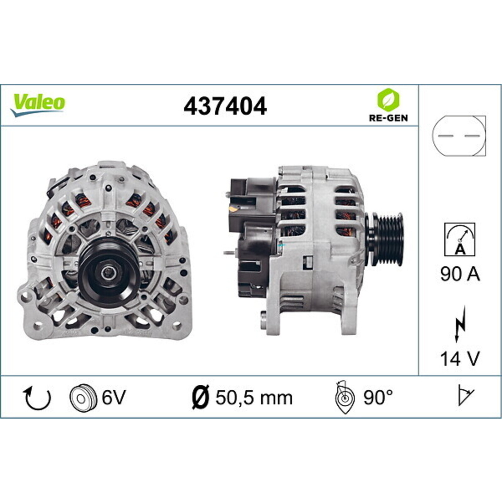 VALEO Alternator VALEO RE-GEN REMANUFACTURED