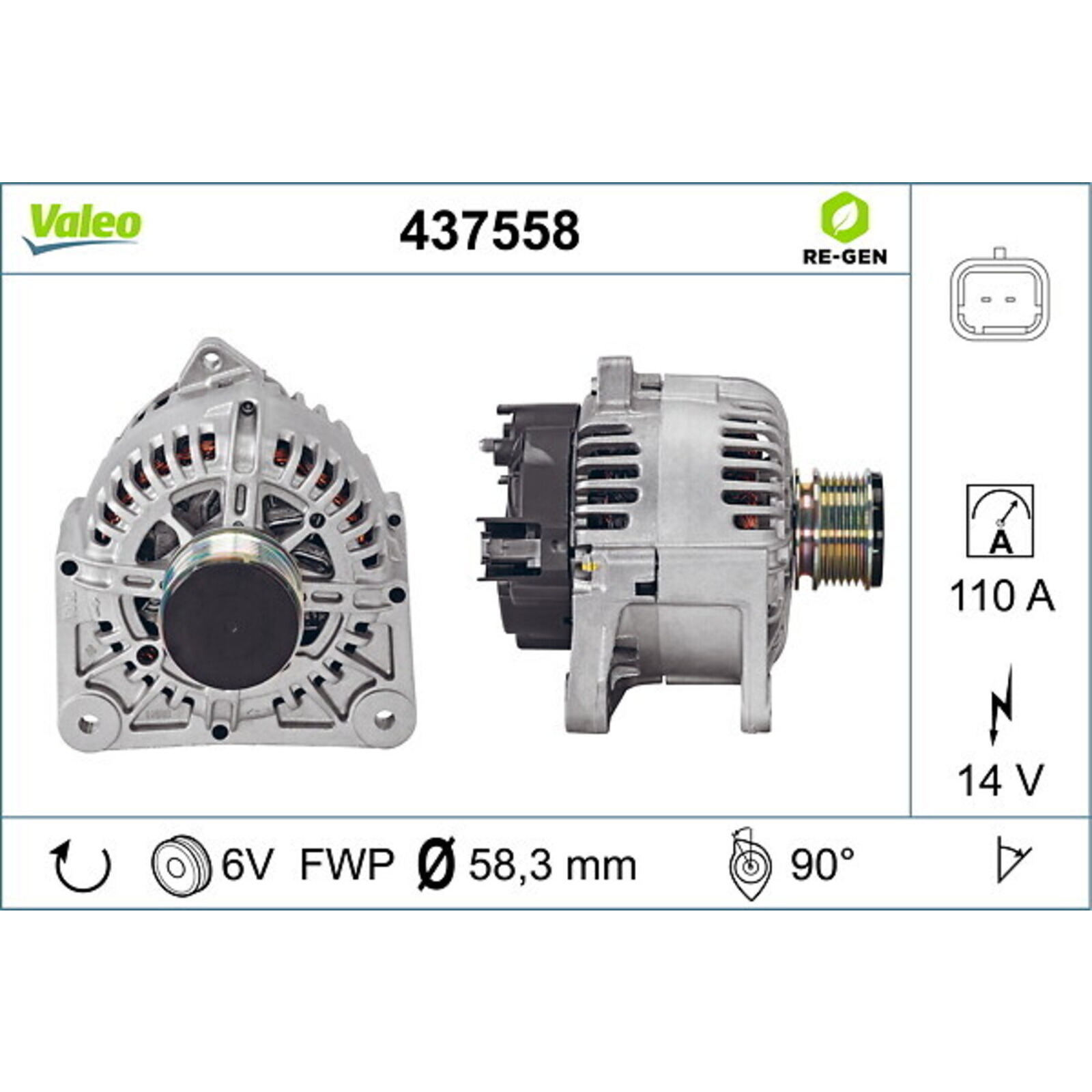 VALEO Generator VALEO RE-GEN REMANUFACTURED