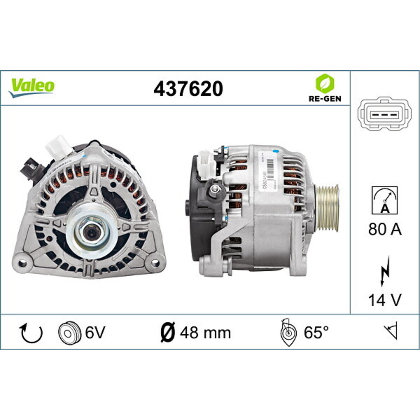 VALEO Generator VALEO RE-GEN REMANUFACTURED