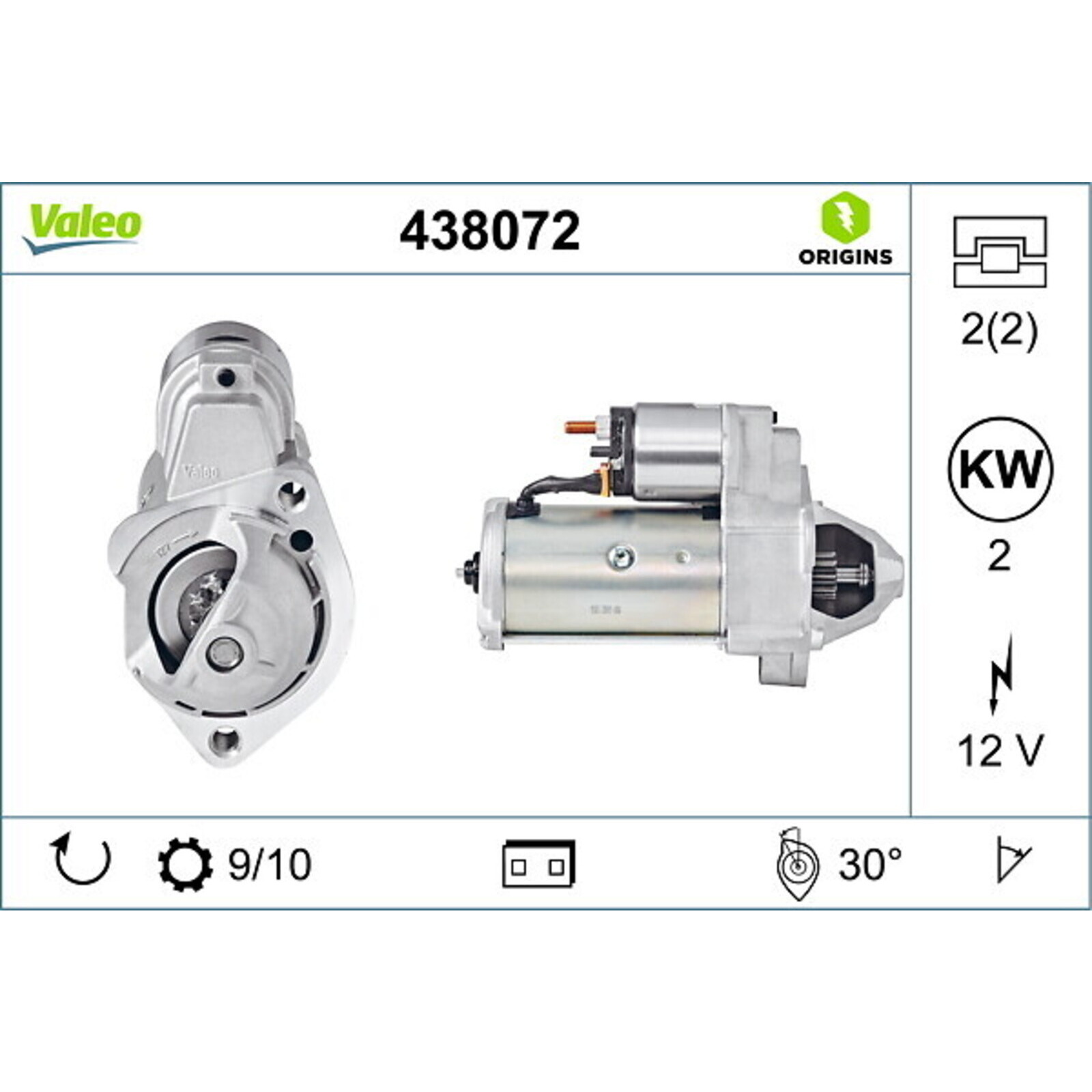 VALEO Starter VALEO ORIGINS NEW