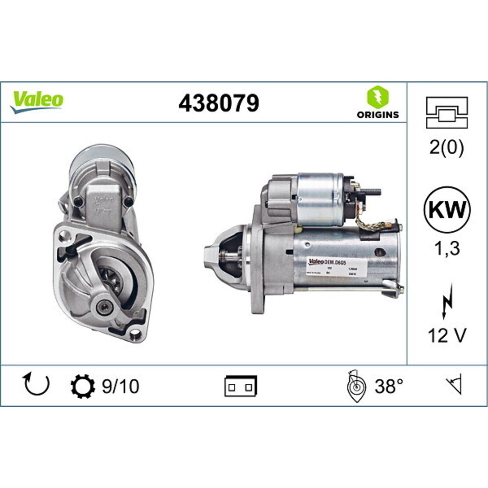 VALEO Starter VALEO ORIGINS NEW