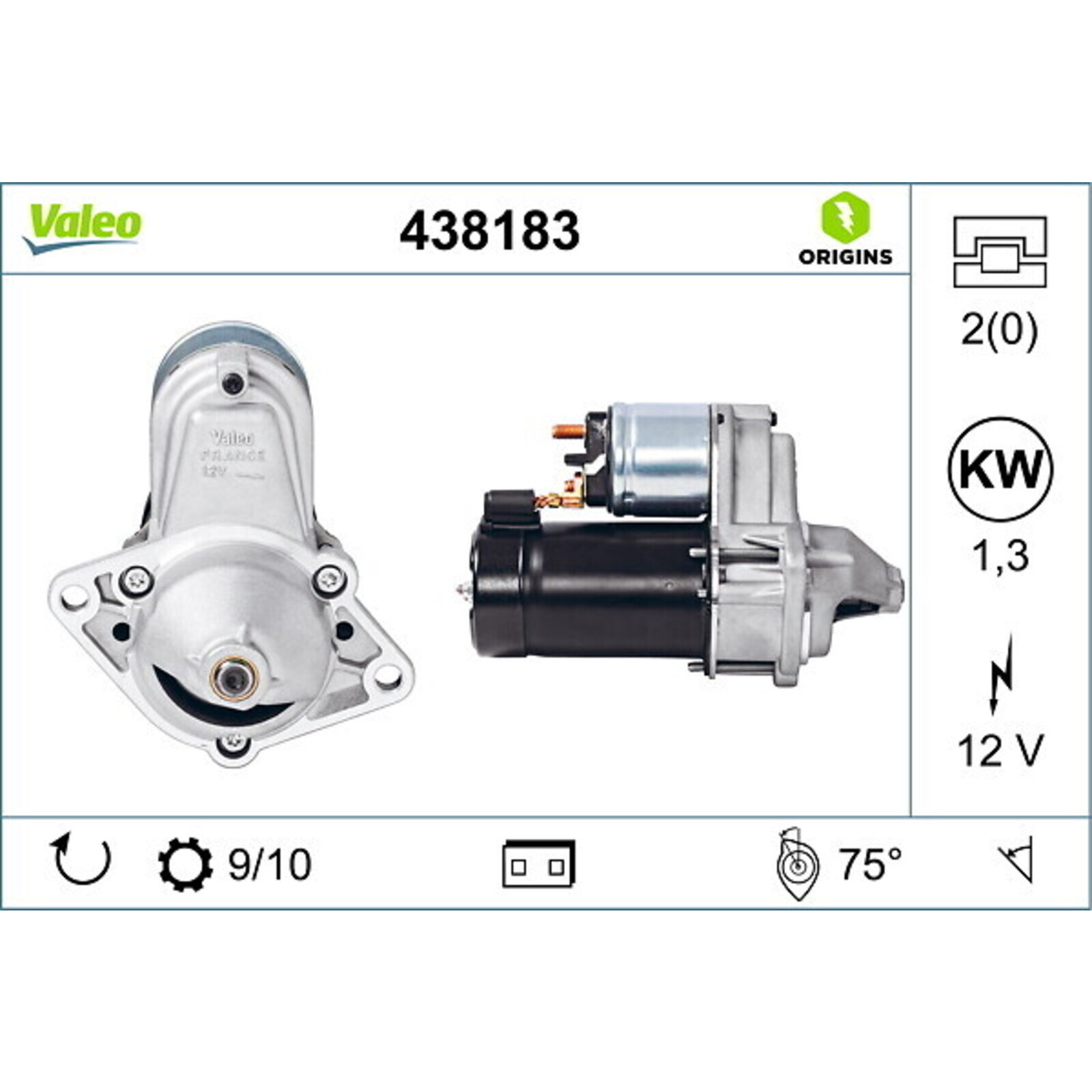 VALEO Starter VALEO ORIGINS NEW