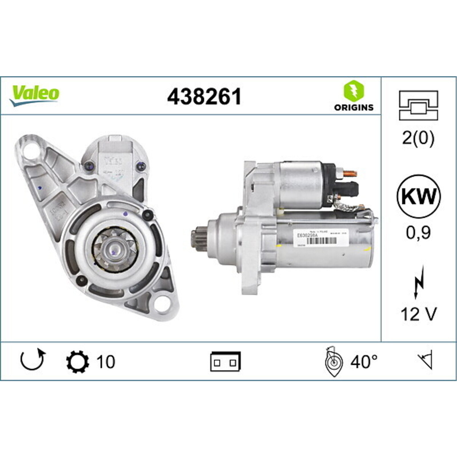 VALEO Starter VALEO ORIGINS NEW