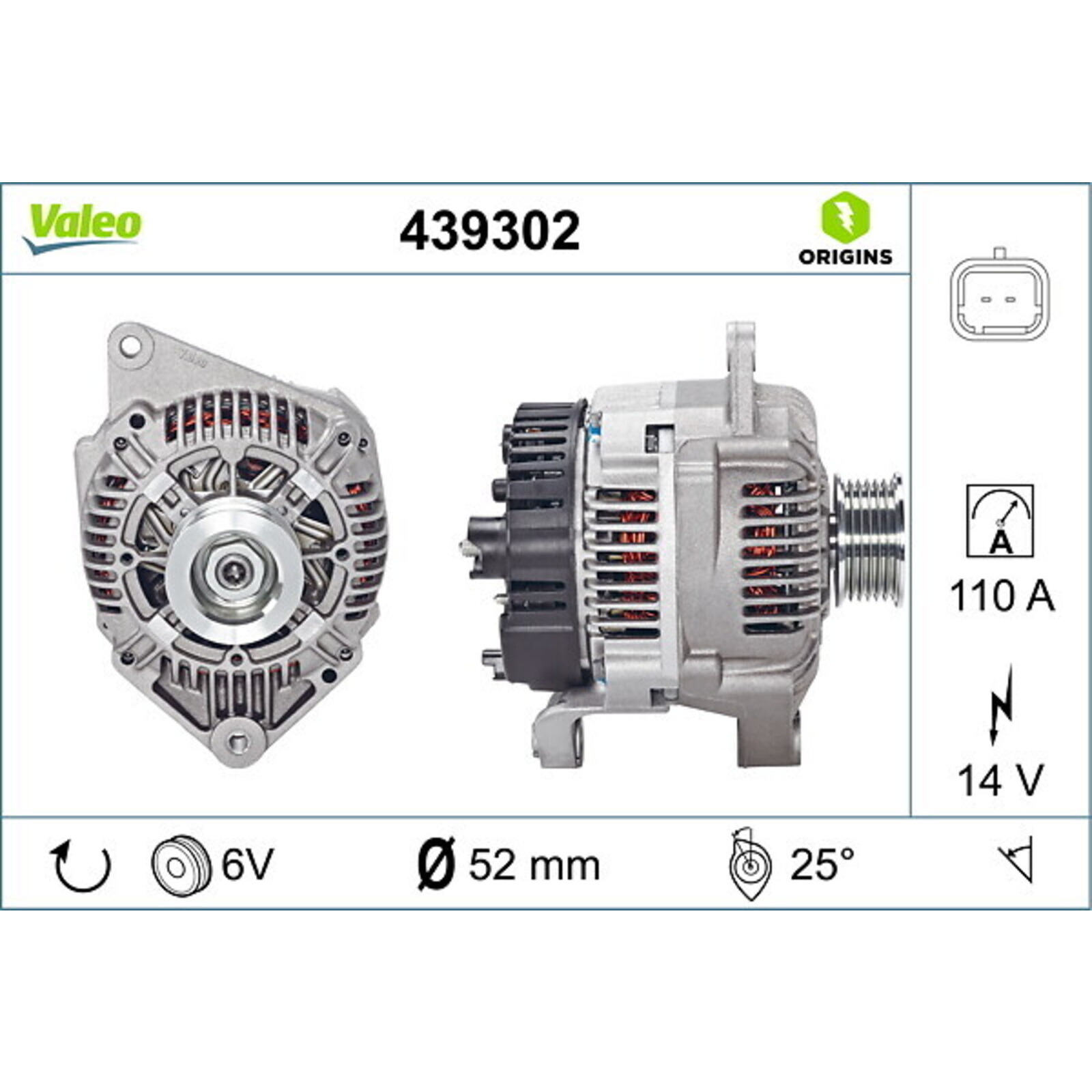 VALEO Generator VALEO ORIGINS NEW OE TECHNOLOGIE