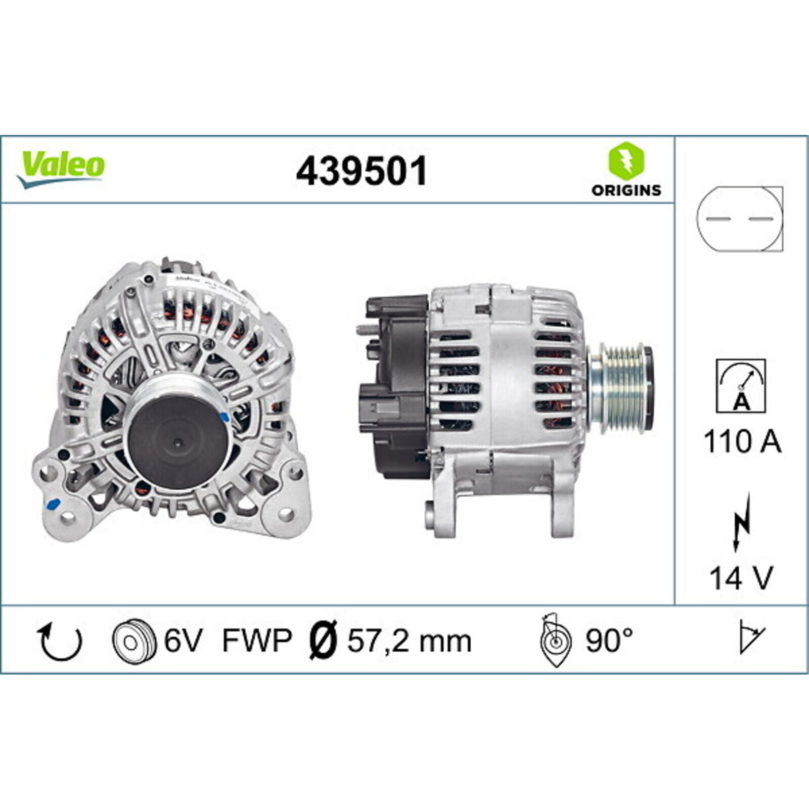 VALEO Generator VALEO ORIGINS NEW OE TECHNOLOGIE