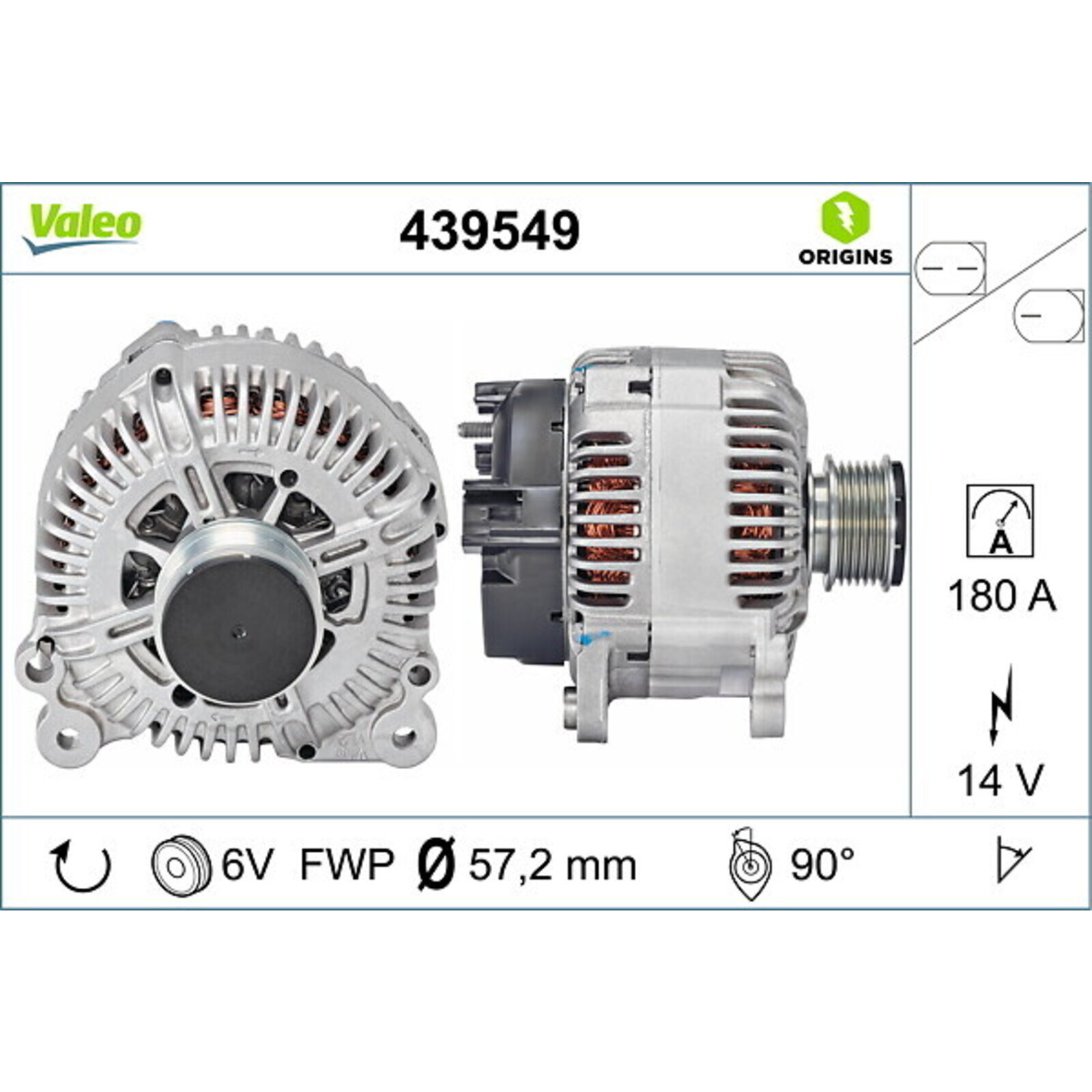 VALEO Generator VALEO ORIGINS NEW OE TECHNOLOGIE