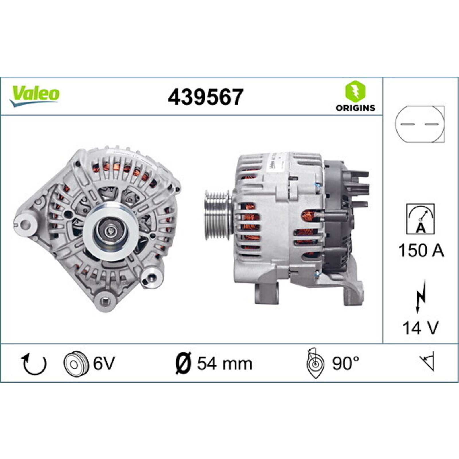 VALEO Alternator VALEO ORIGINS NEW