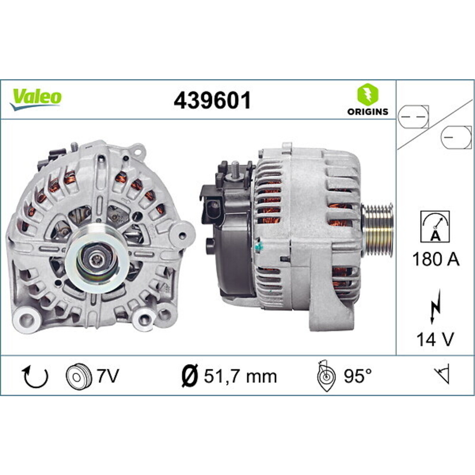 VALEO Generator VALEO ORIGINS NEW OE TECHNOLOGIE