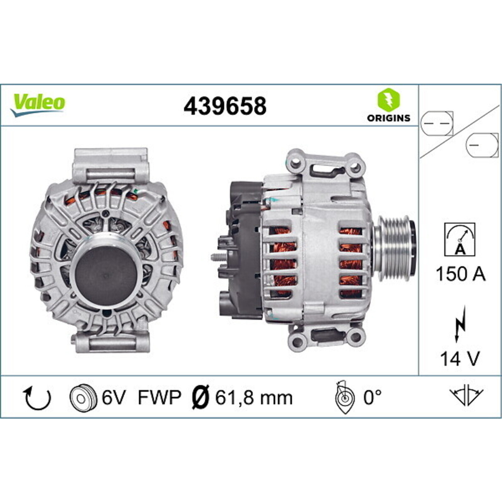 VALEO Generator VALEO ORIGINS NEW OE TECHNOLOGIE