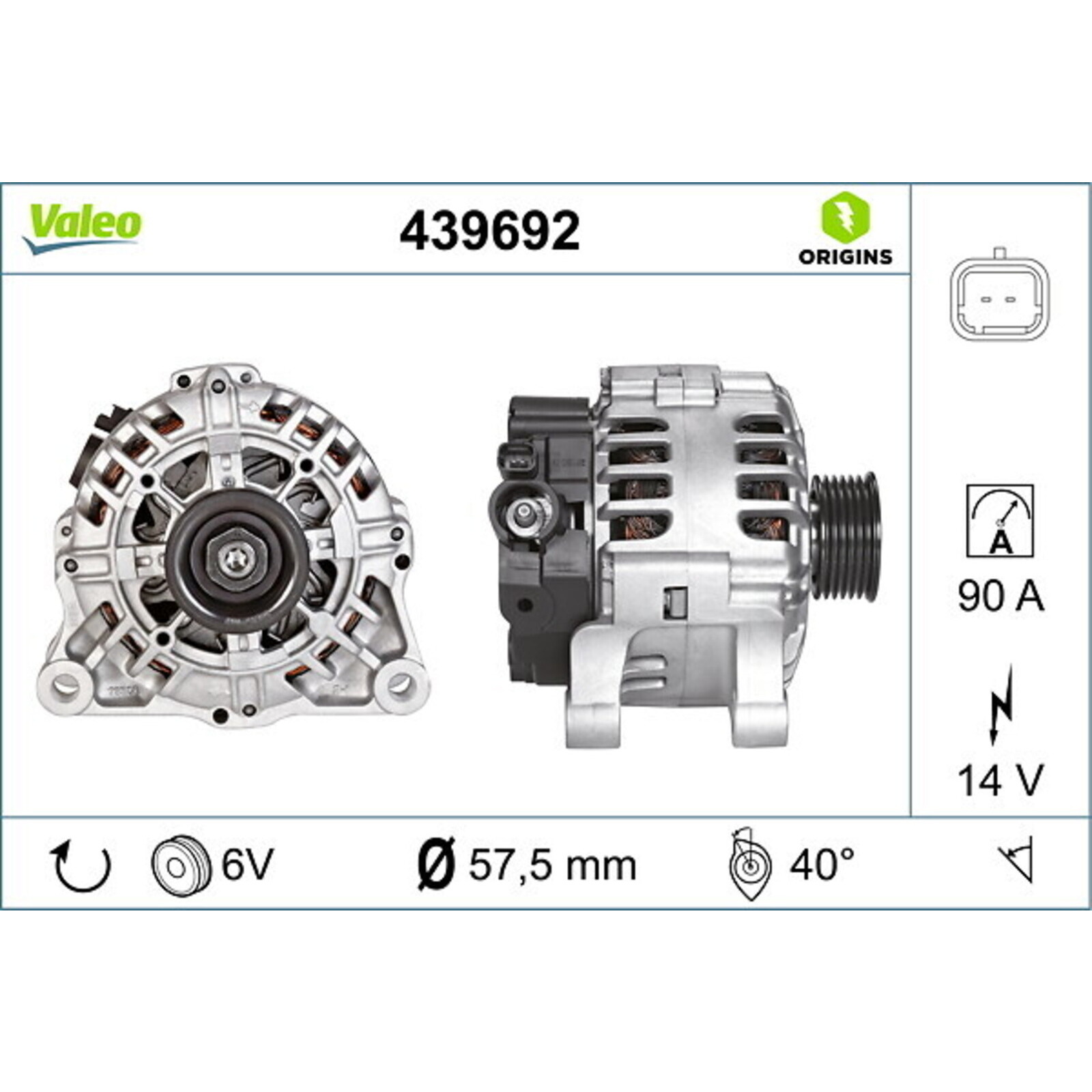 VALEO Alternator VALEO ORIGINS NEW