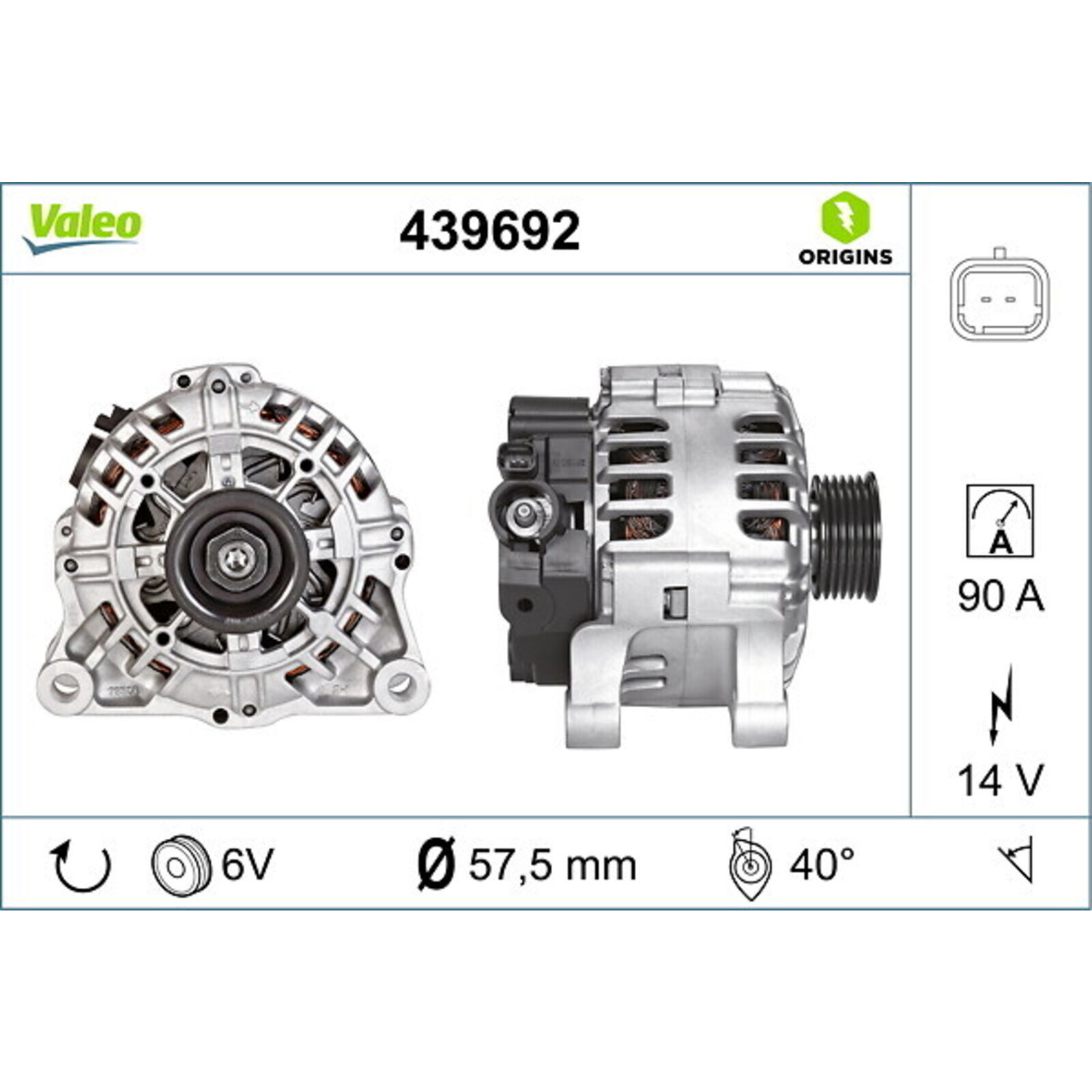 VALEO Generator VALEO ORIGINS NEW OE TECHNOLOGIE