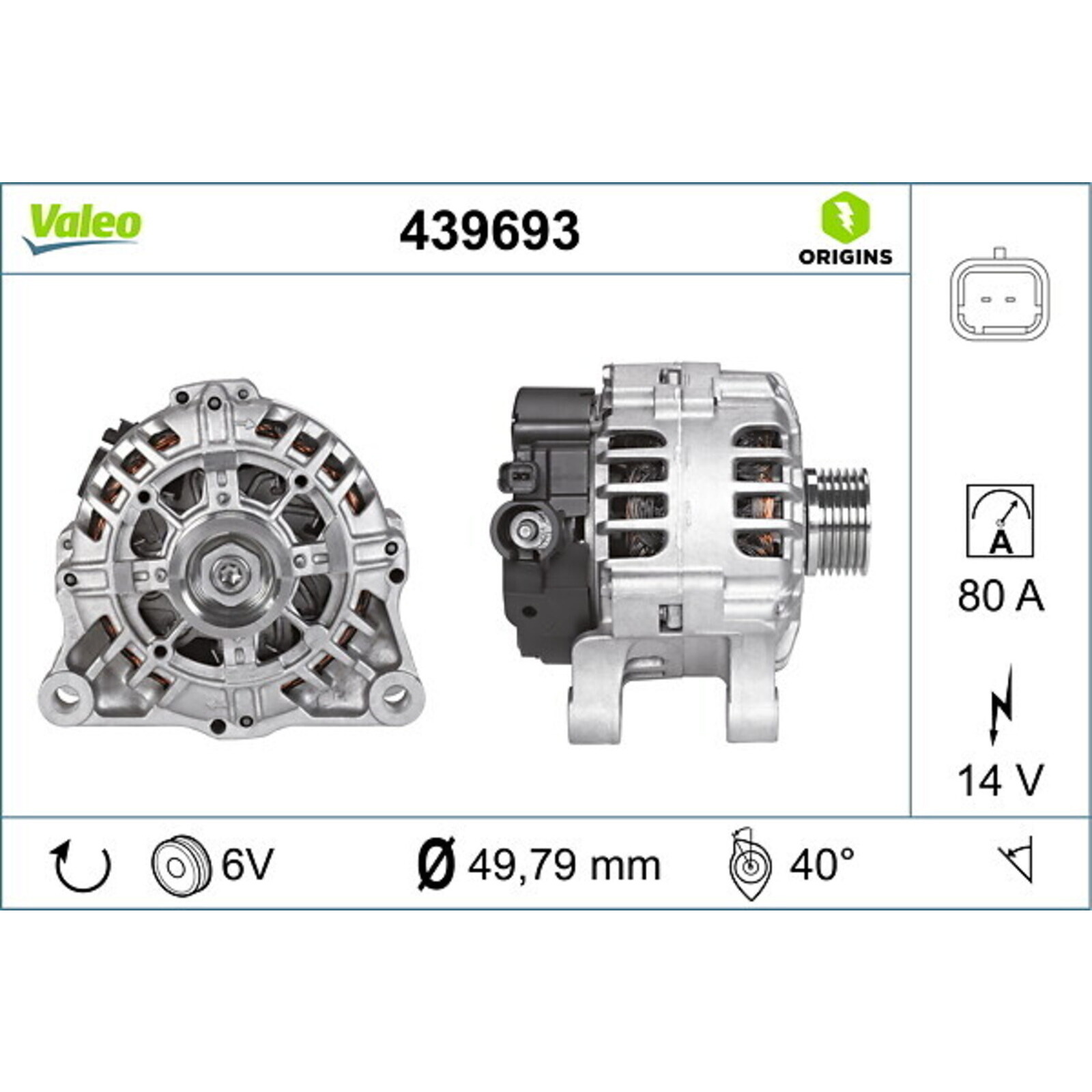 VALEO Alternator VALEO ORIGINS NEW