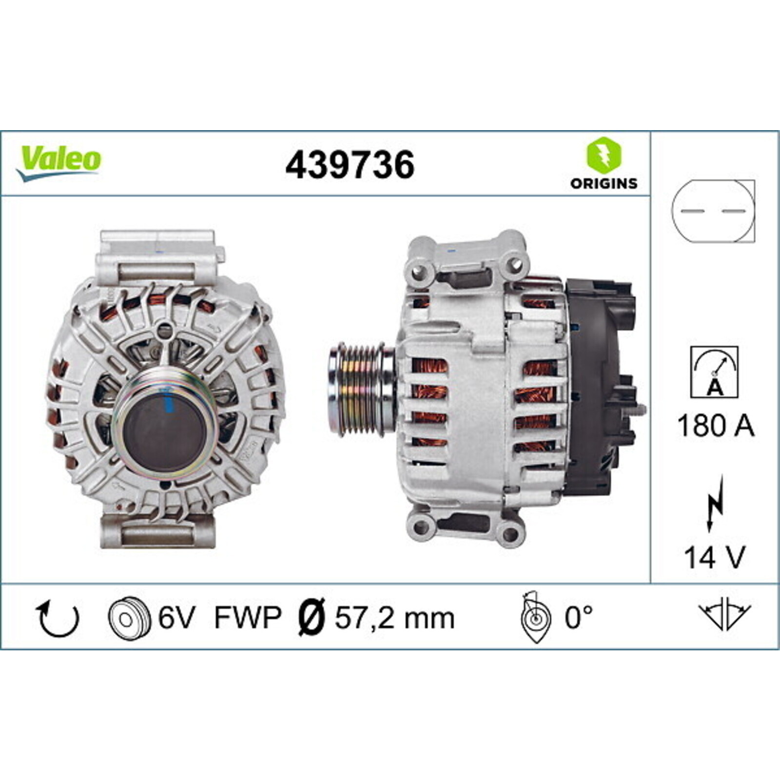 VALEO Generator VALEO ORIGINS NEW OE TECHNOLOGIE