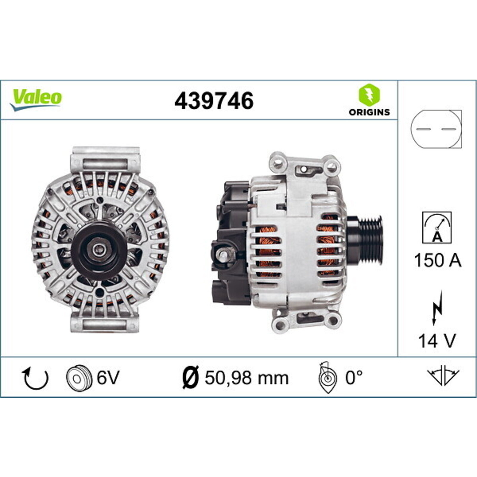 VALEO Generator VALEO ORIGINS NEW OE TECHNOLOGIE