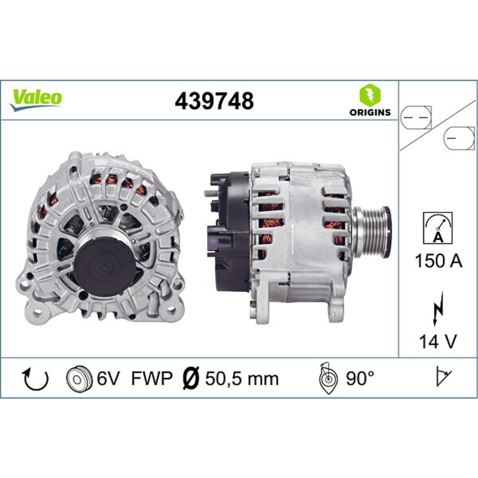 VALEO Generator VALEO ORIGINS NEW OE TECHNOLOGIE