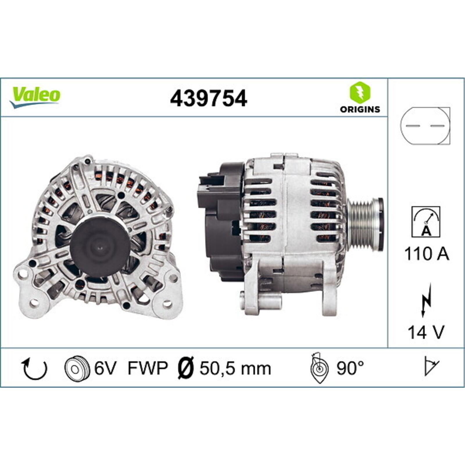 VALEO Generator VALEO ORIGINS NEW OE TECHNOLOGIE