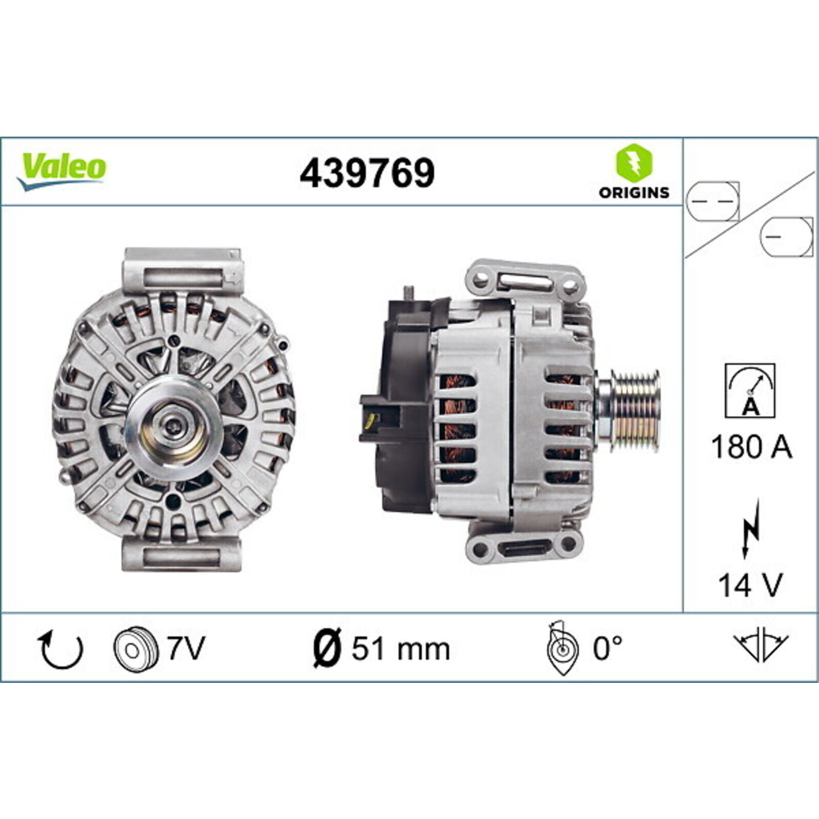 VALEO Alternator VALEO ORIGINS NEW