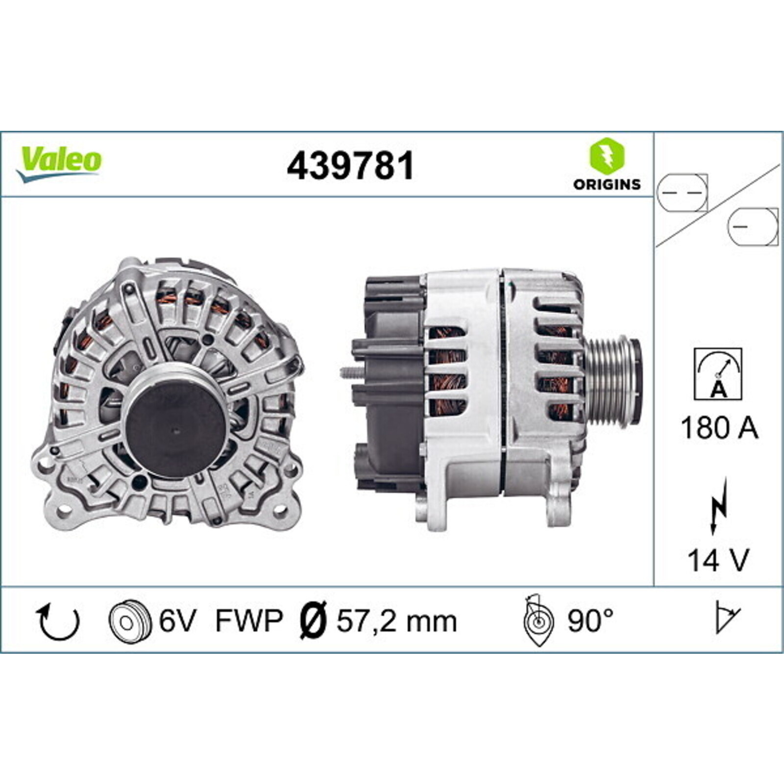 VALEO Generator VALEO ORIGINS NEW OE TECHNOLOGIE