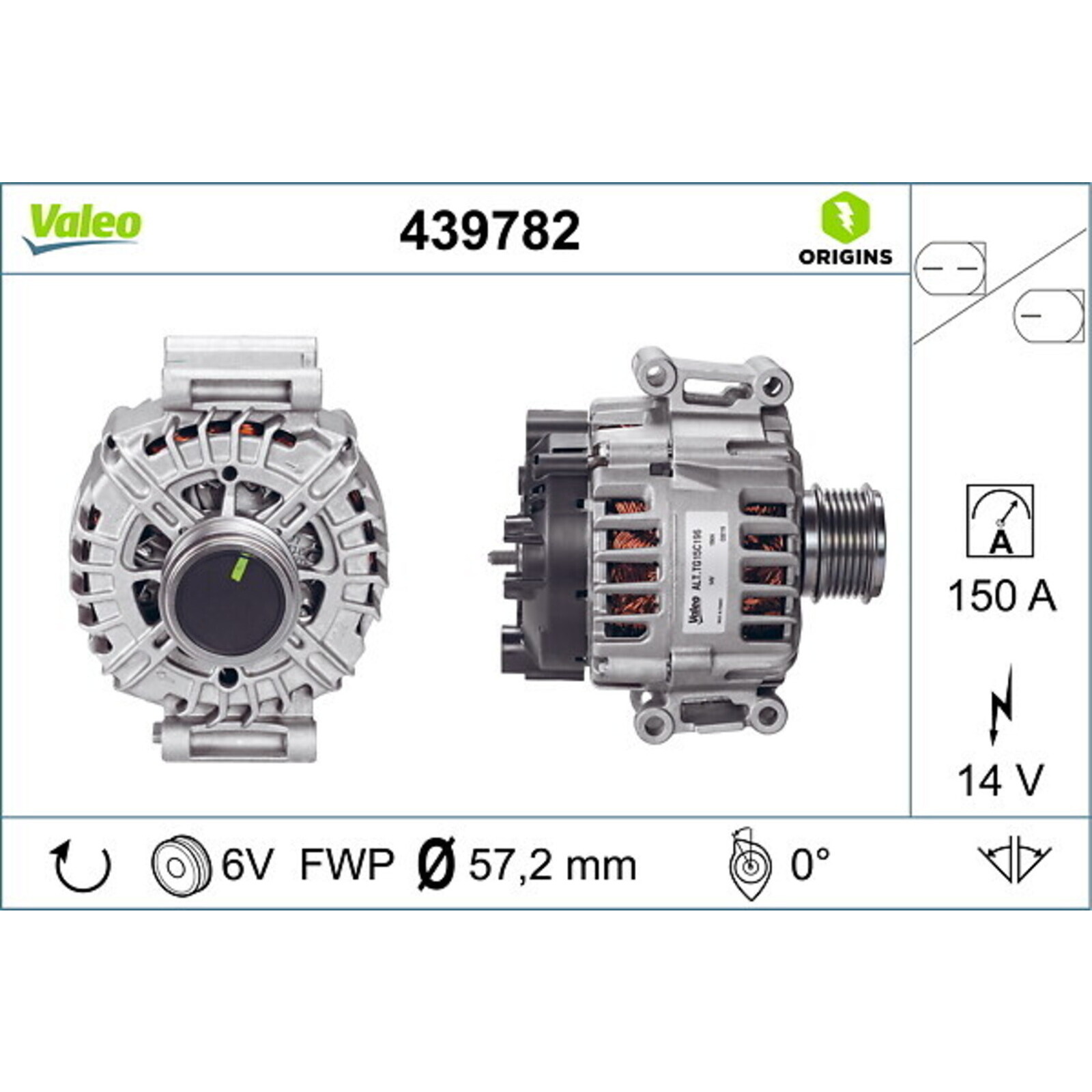 VALEO Alternator VALEO ORIGINS NEW