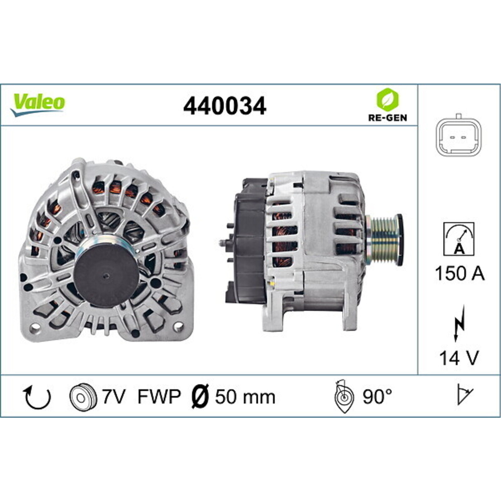 VALEO Alternator VALEO RE-GEN REMANUFACTURED