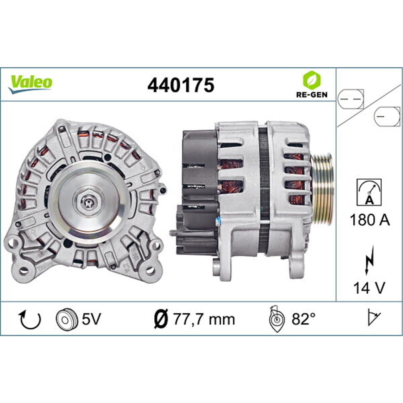 VALEO Alternator VALEO RE-GEN REMANUFACTURED