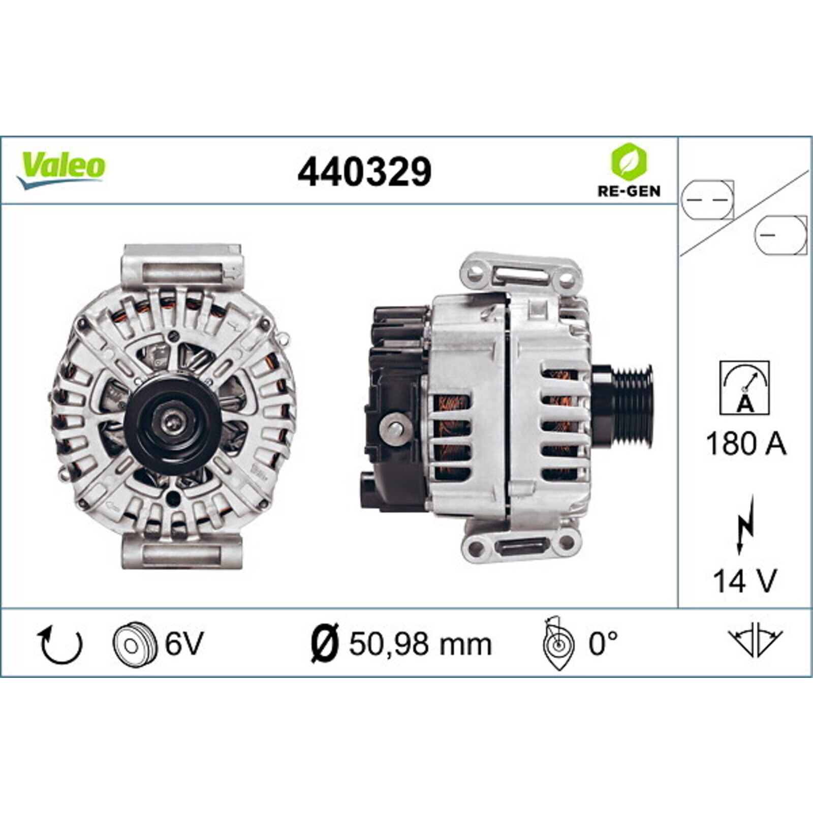 VALEO Alternator REMANUFACTURED PREMIUM