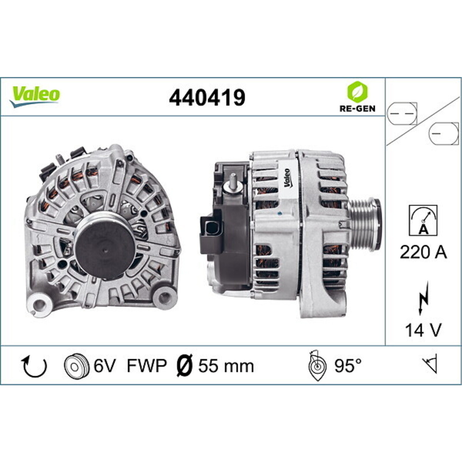 VALEO Alternator REMANUFACTURED PREMIUM