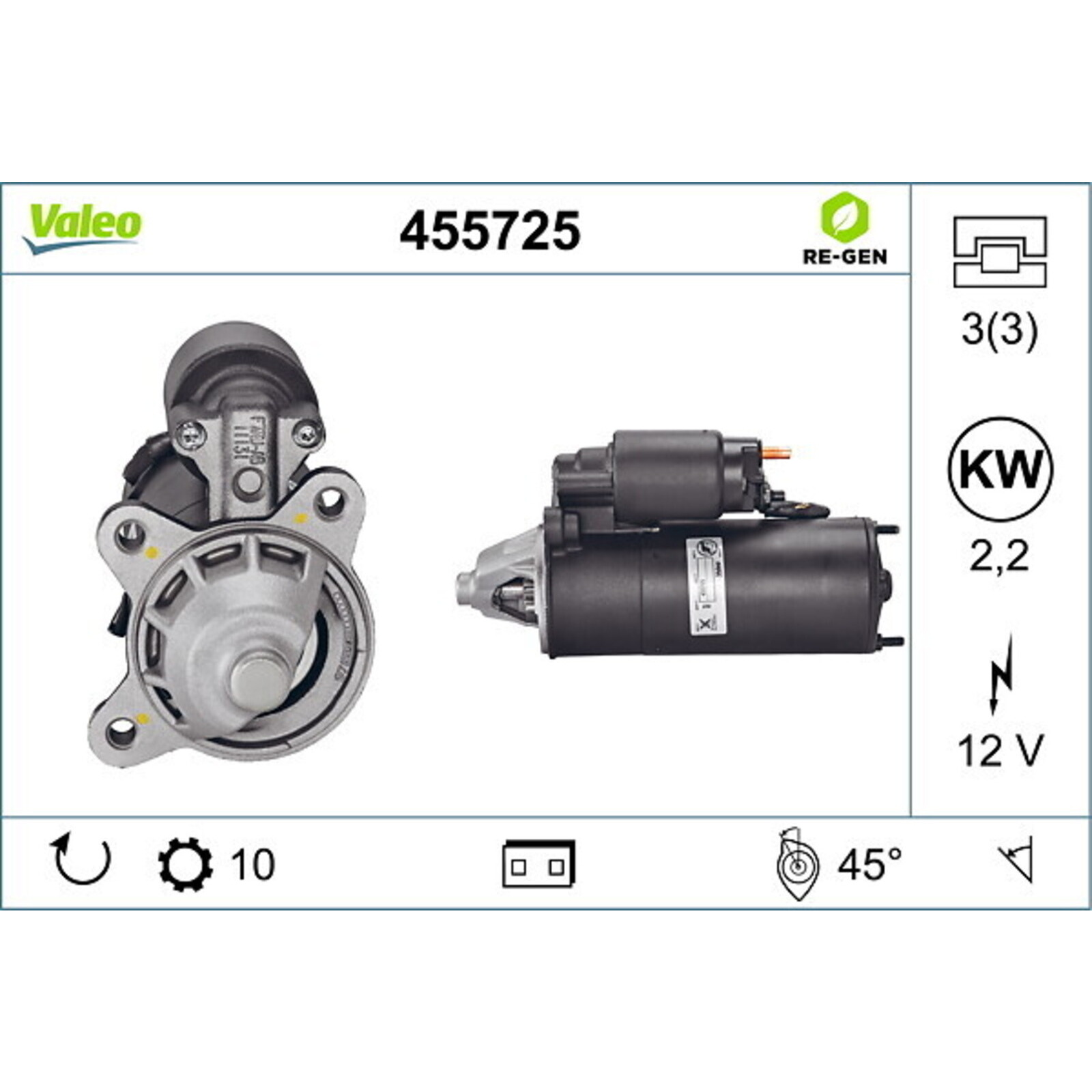 VALEO Starter VALEO RE-GEN REMANUFACTURED