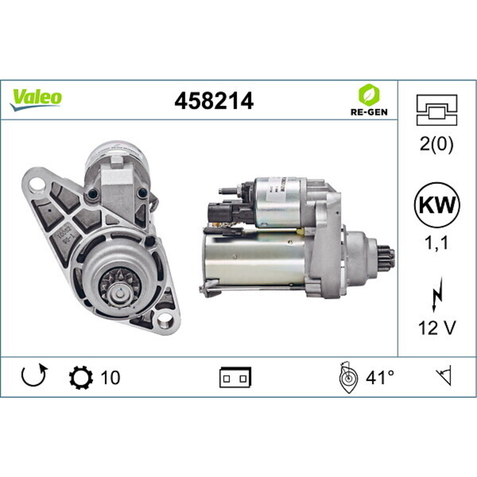 VALEO Starter VALEO RE-GEN REMANUFACTURED