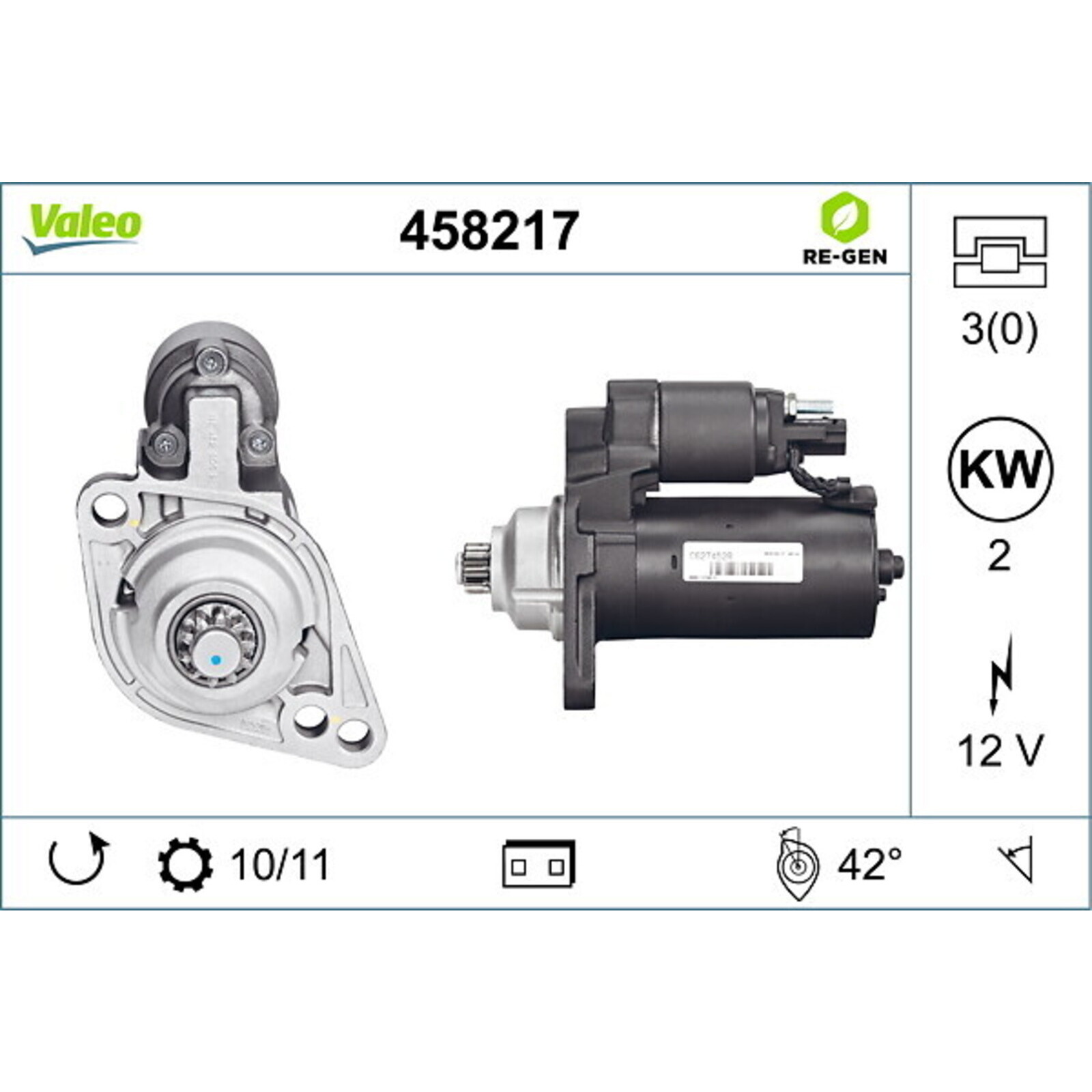 VALEO Starter VALEO RE-GEN REMANUFACTURED