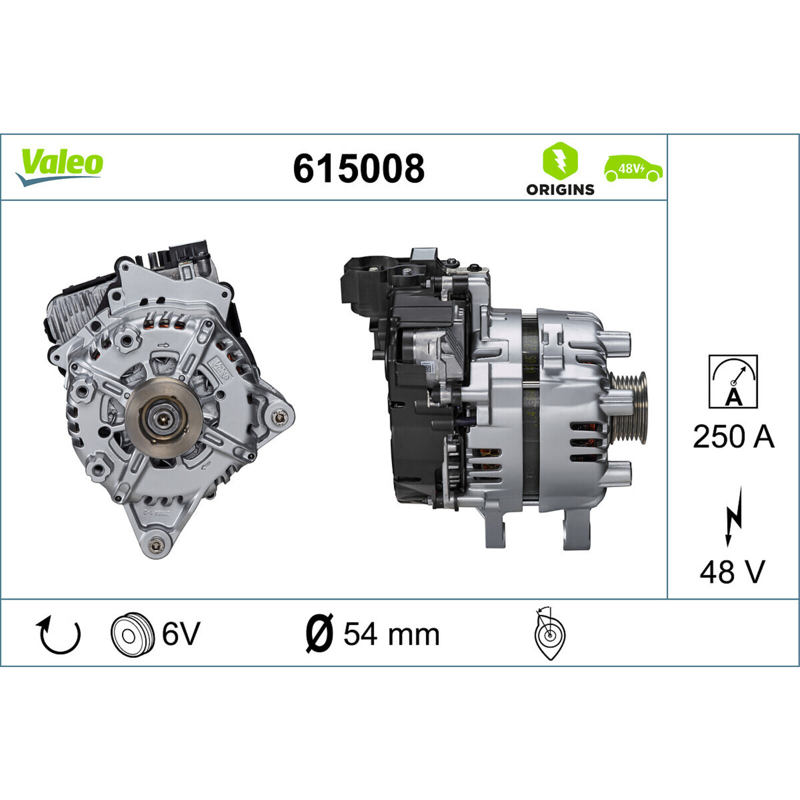 VALEO Alternator, starter VALEO ORIGINS 48V IBSG