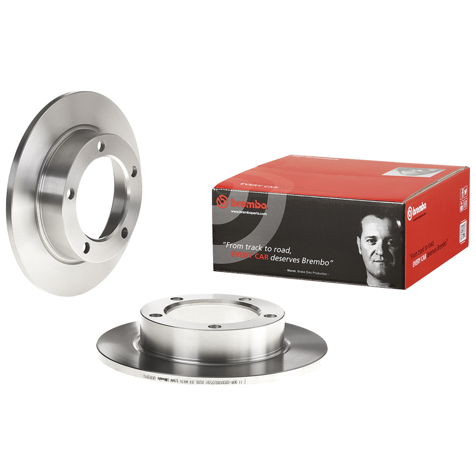 2x BREMBO Bremsscheibe PRIME LINE 08.3939.10