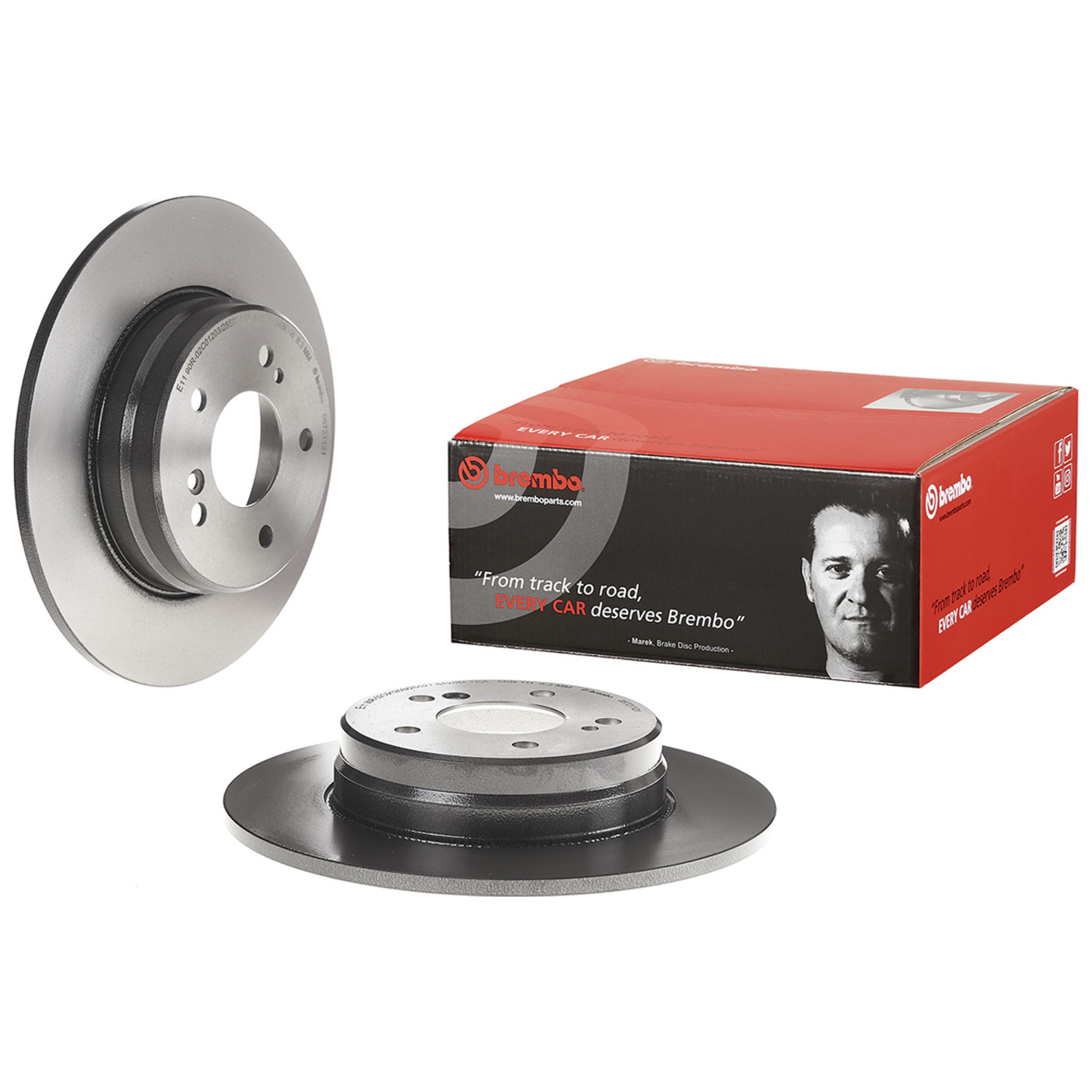 2x BREMBO Bremsscheibe PRIME LINE - UV Coated