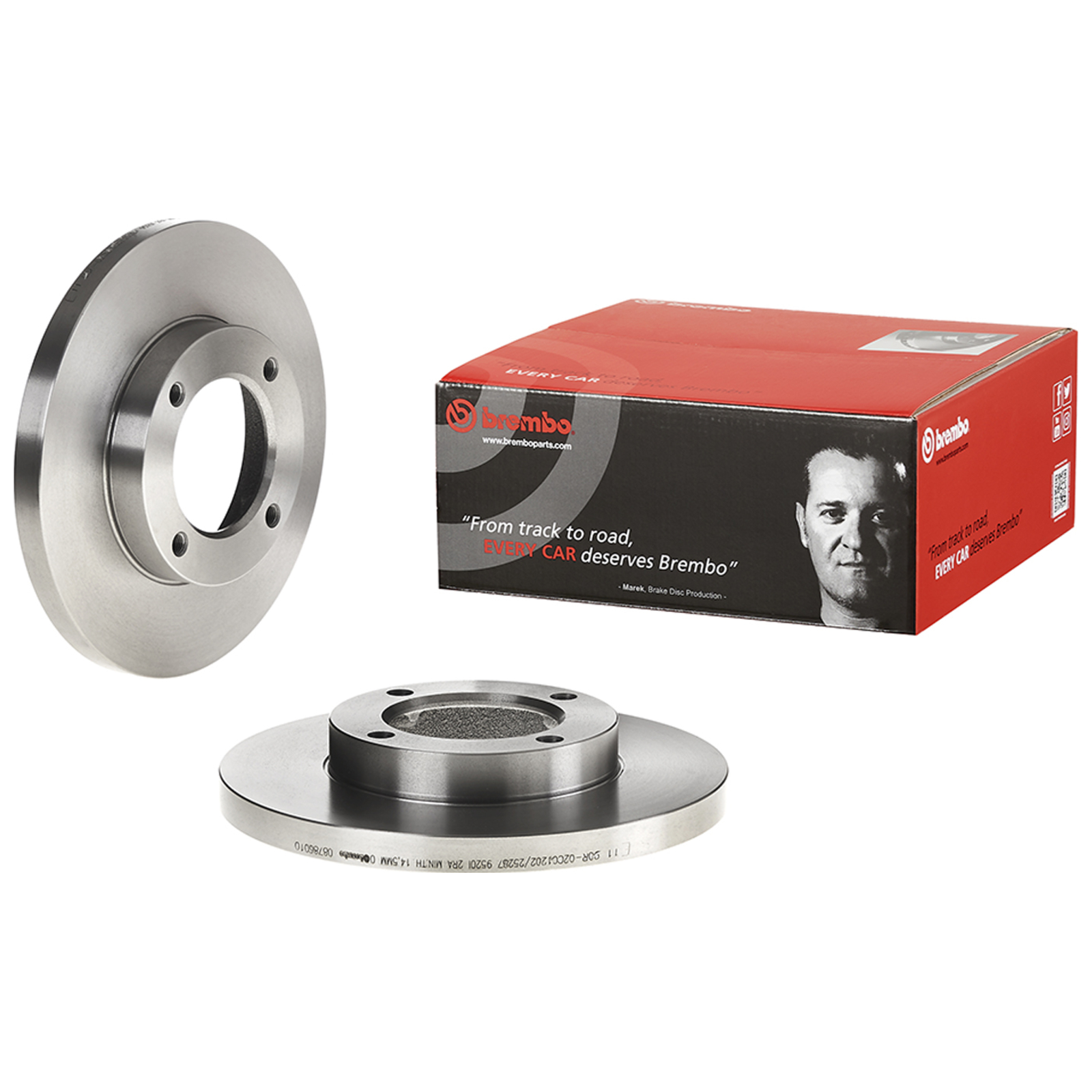 2x BREMBO Bremsscheibe PRIME LINE