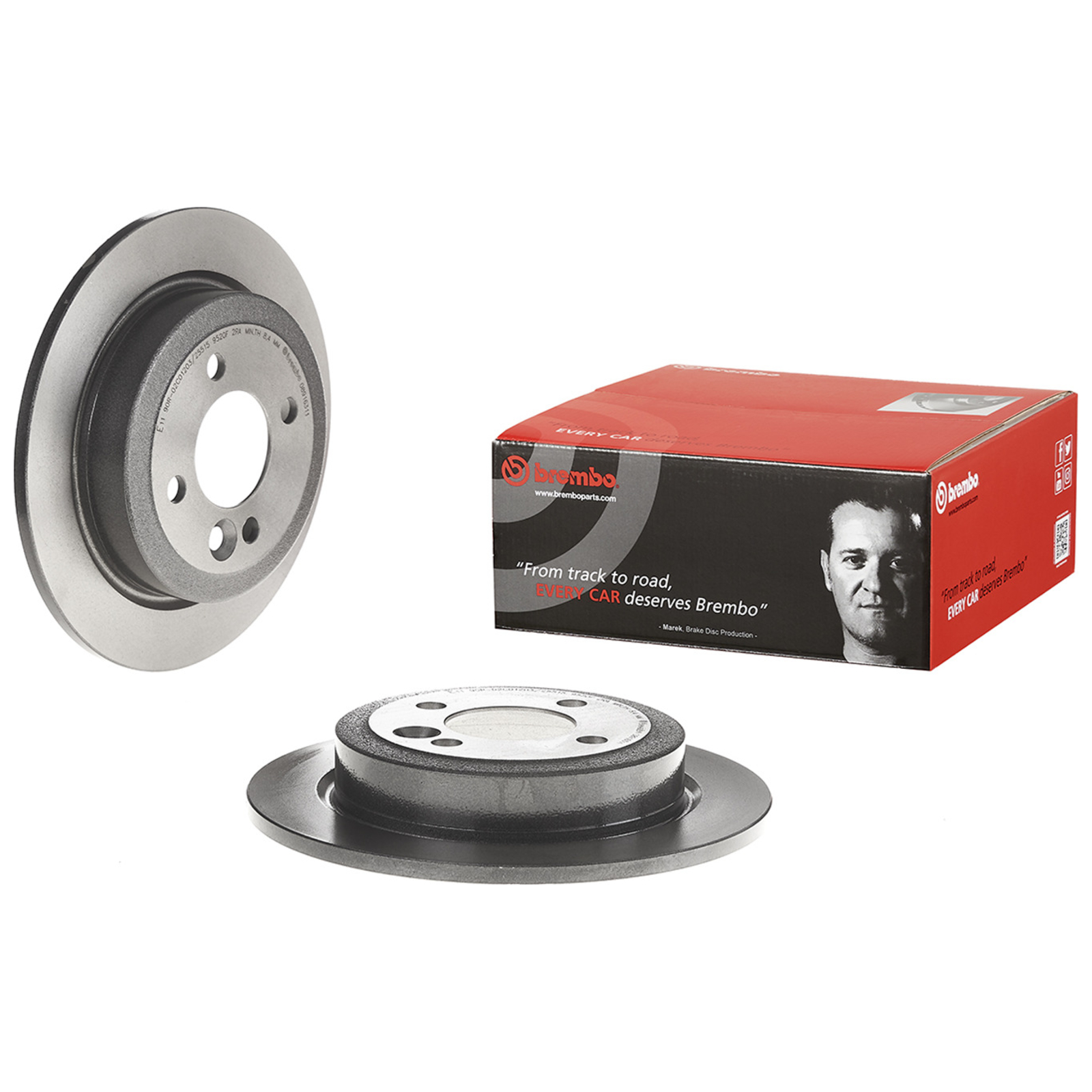 2x BREMBO Bremsscheibe PRIME LINE - UV Coated