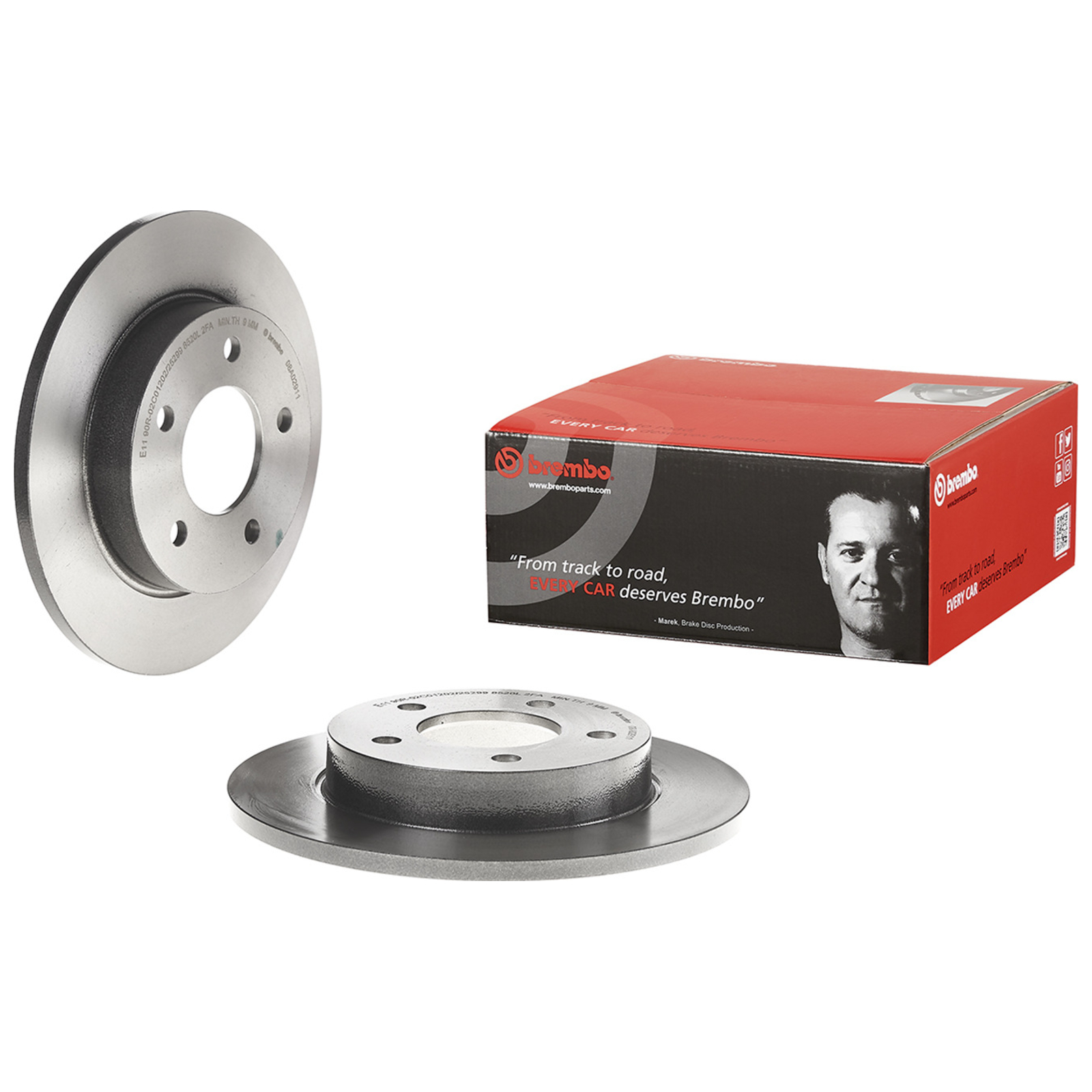 2x BREMBO Bremsscheibe PRIME LINE - UV Coated