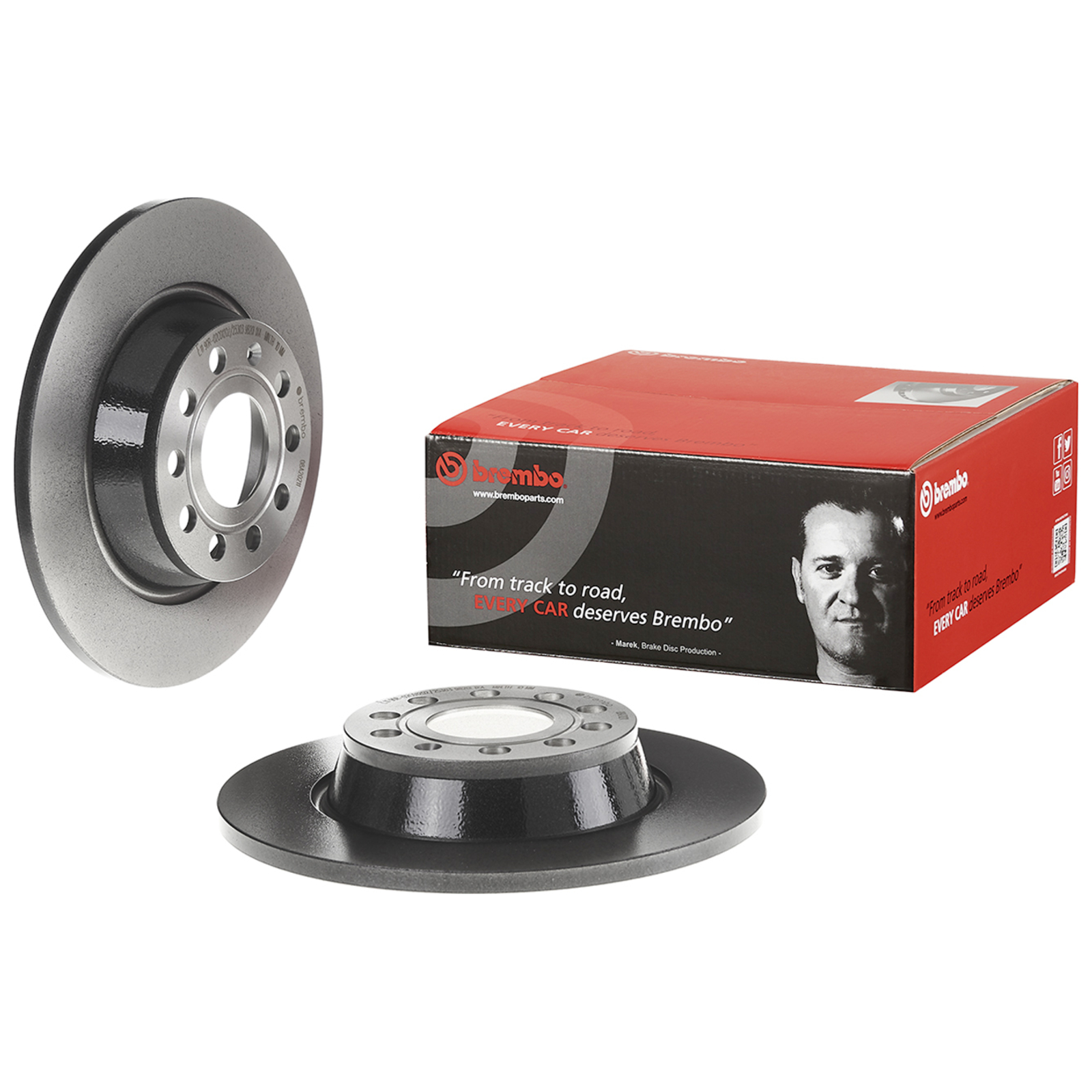 2x BREMBO Brake Disc COATED DISC LINE
