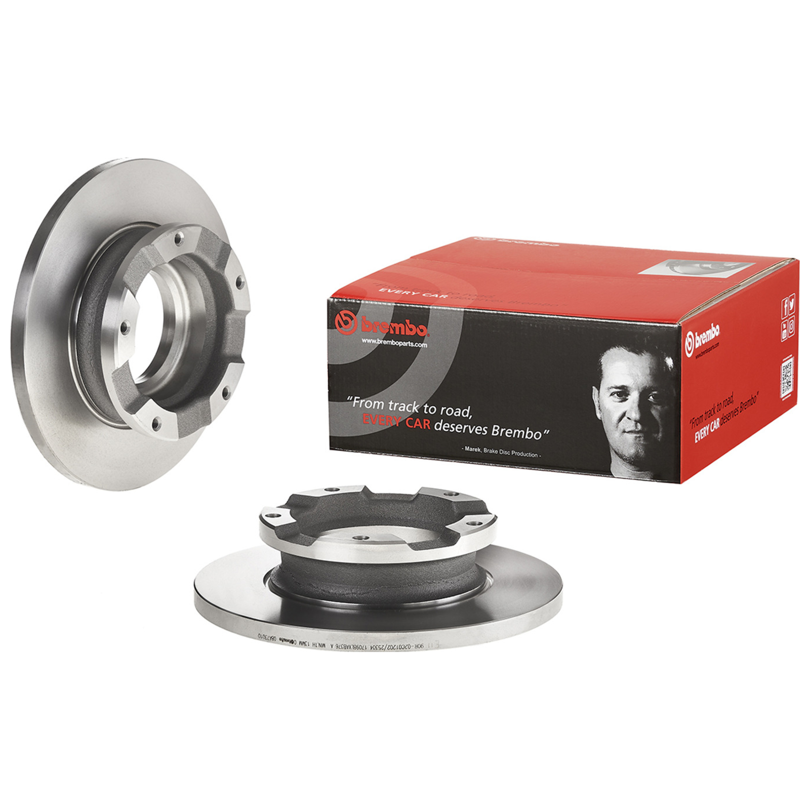 2x BREMBO Bremsscheibe PRIME LINE