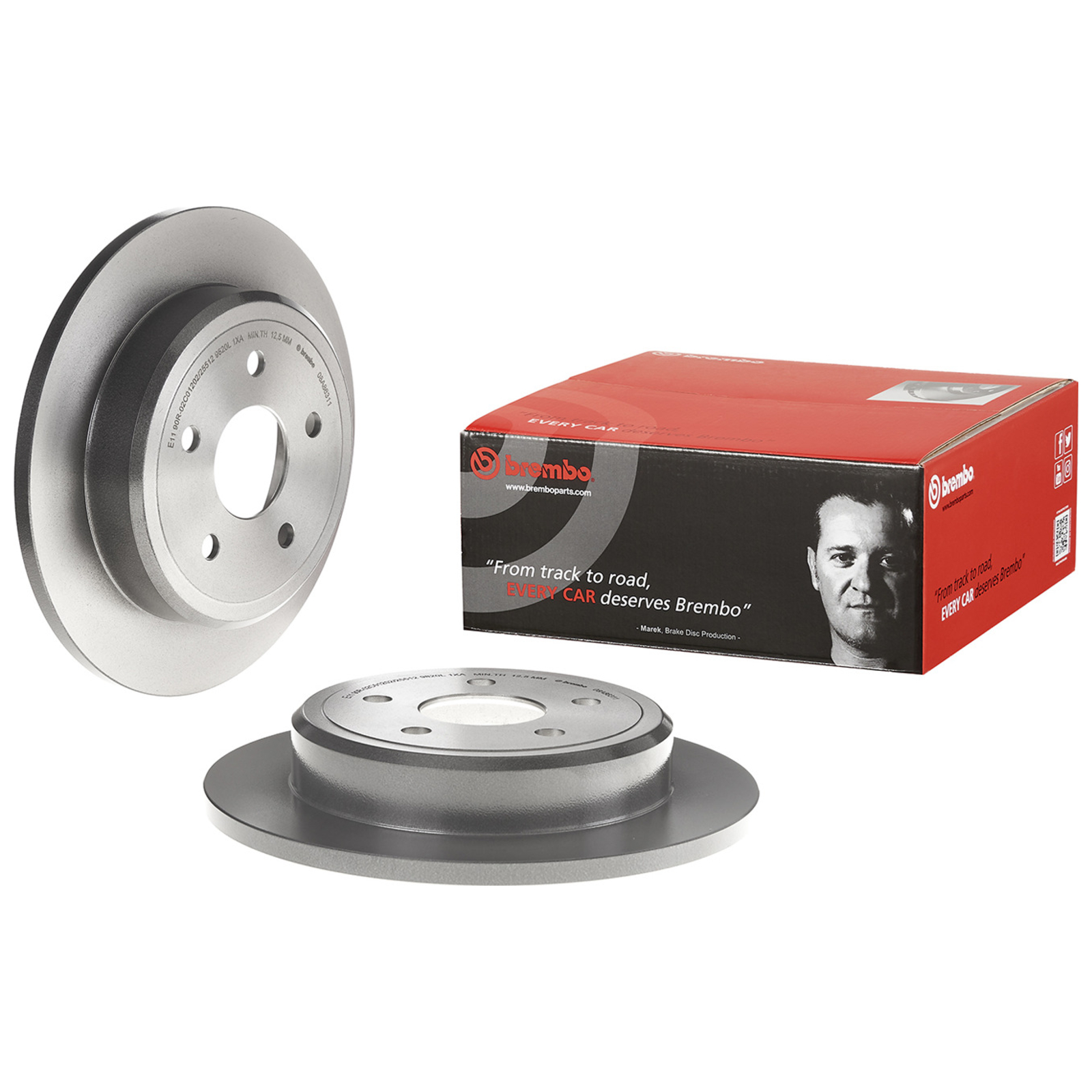 2x BREMBO Bremsscheibe PRIME LINE - UV Coated