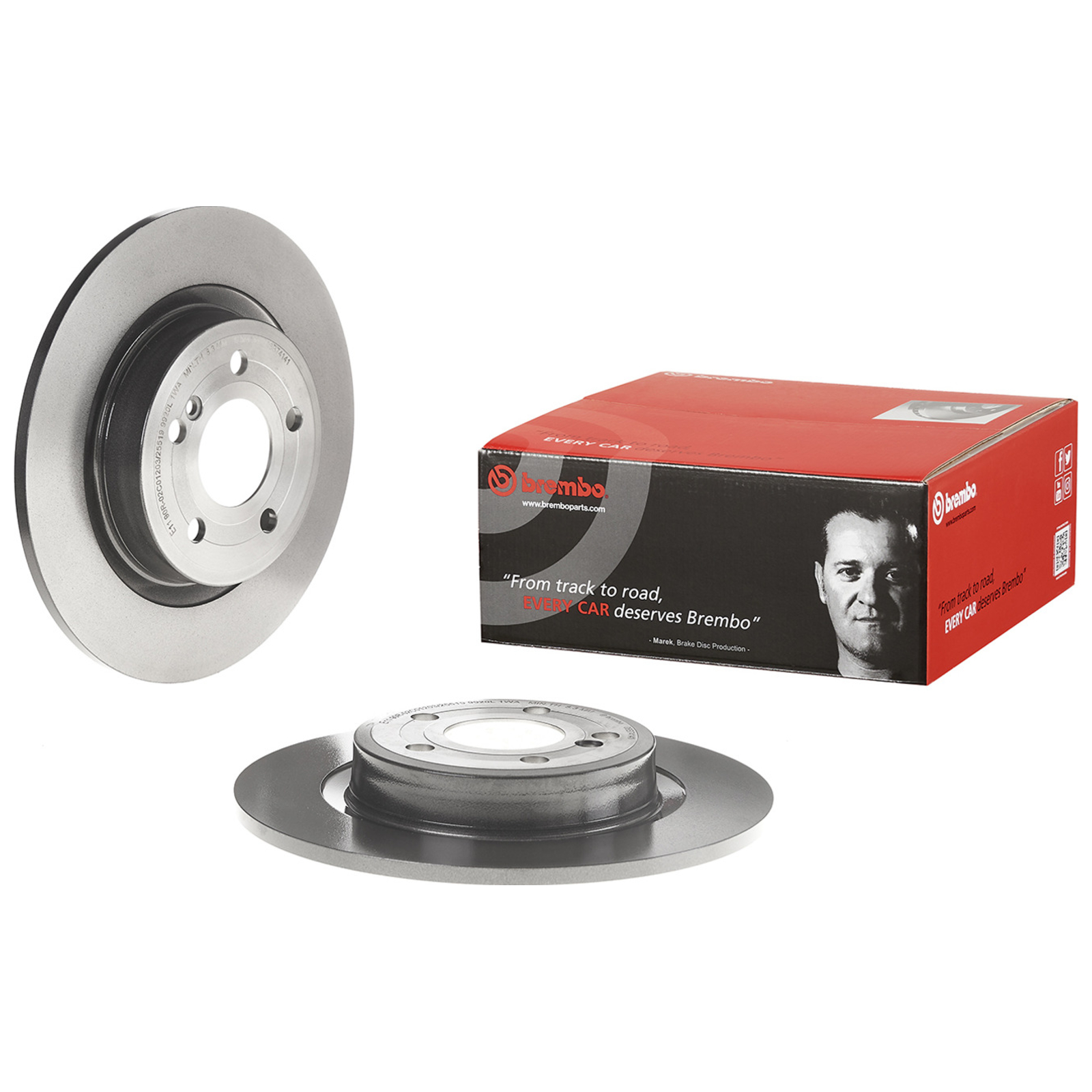 2x BREMBO Bremsscheibe PRIME LINE - UV Coated