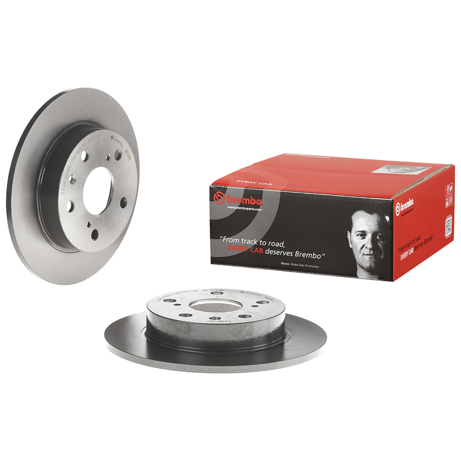 2x BREMBO Bremsscheibe PRIME LINE - UV Coated