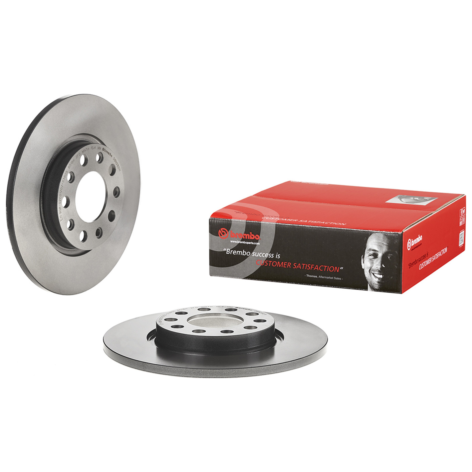 2x BREMBO Bremsscheibe PRIME LINE - UV Coated 08.N282.11