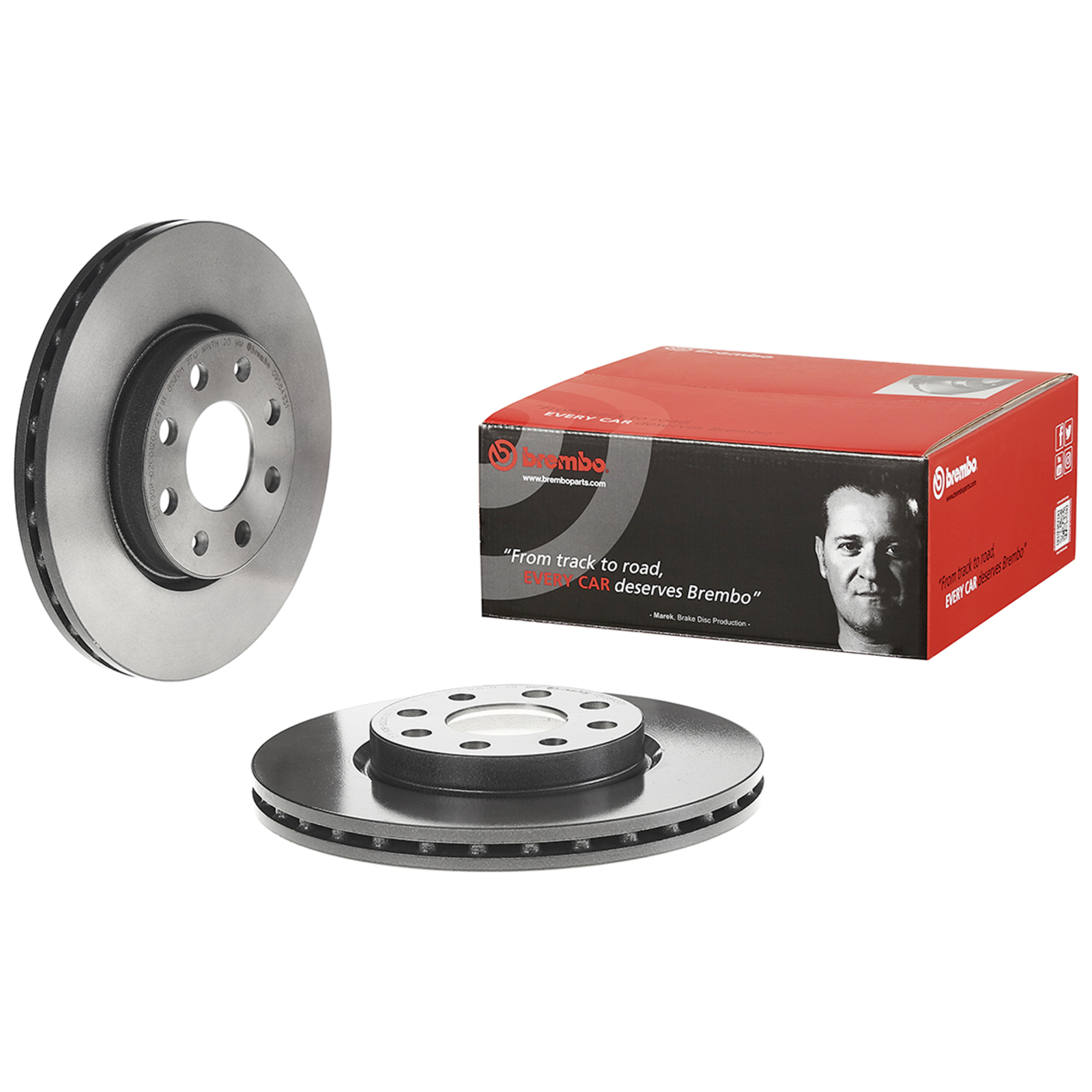 2x BREMBO Brake Disc COATED DISC LINE