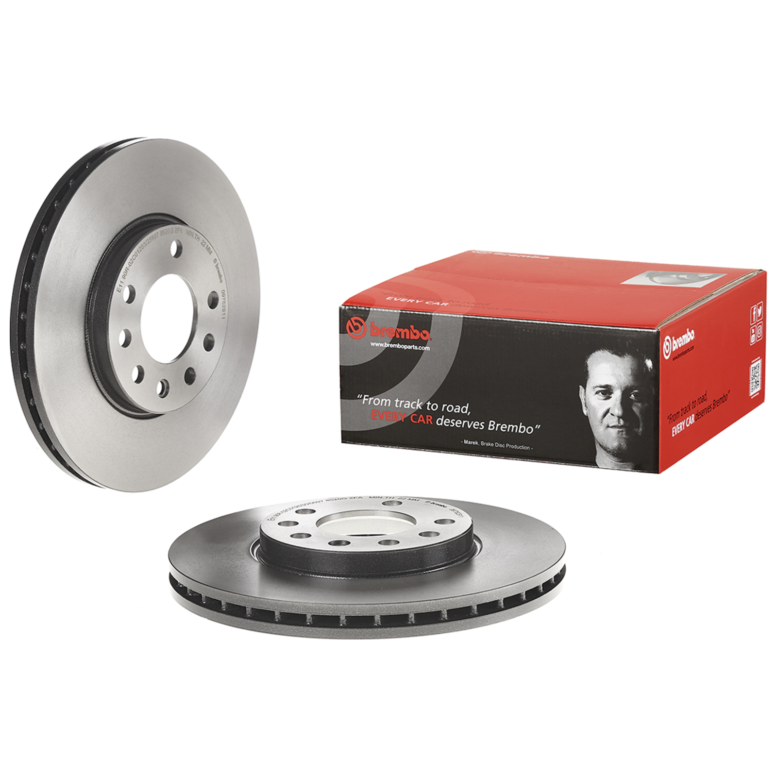 2x BREMBO Bremsscheibe COATED DISC LINE