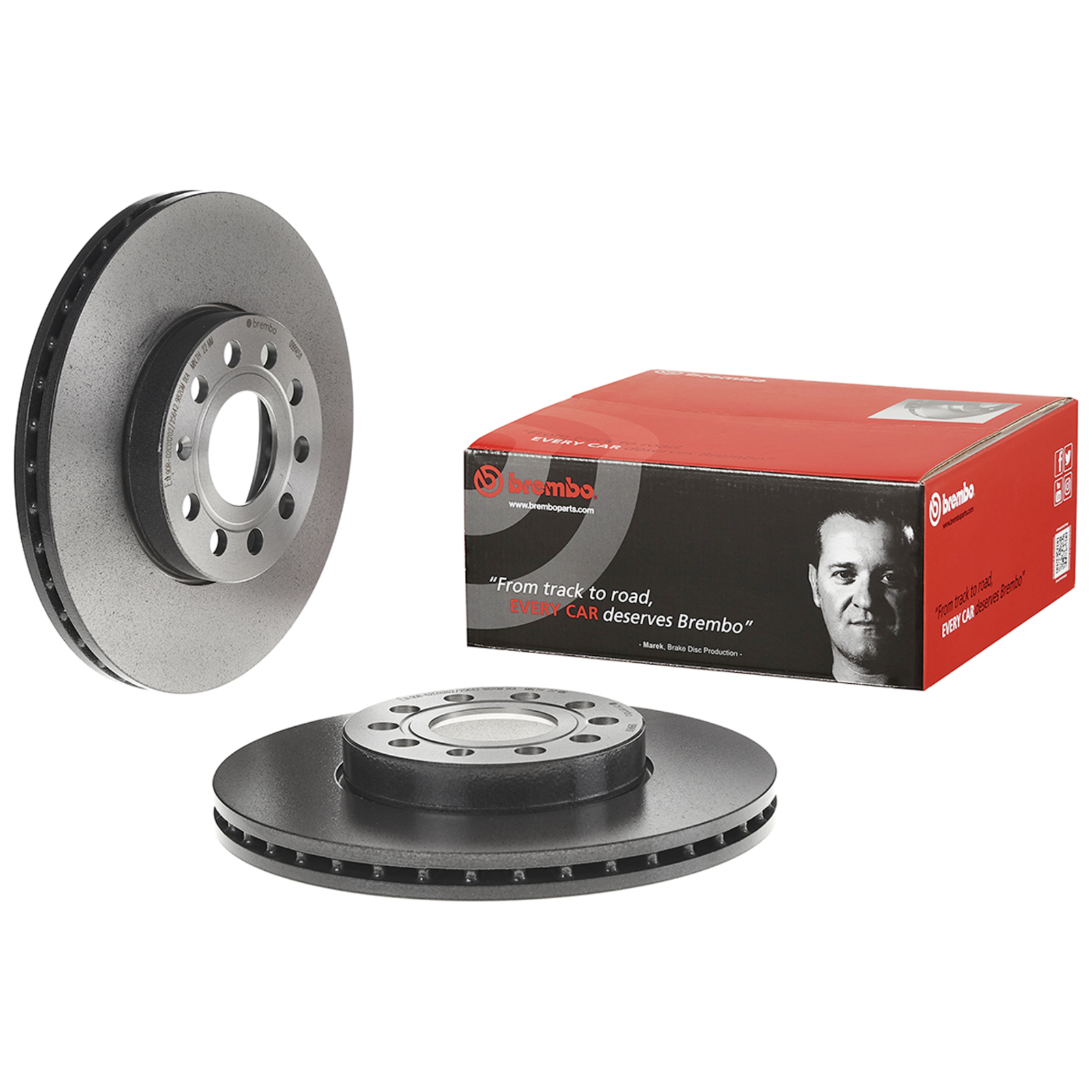 2x BREMBO Brake Disc COATED DISC LINE
