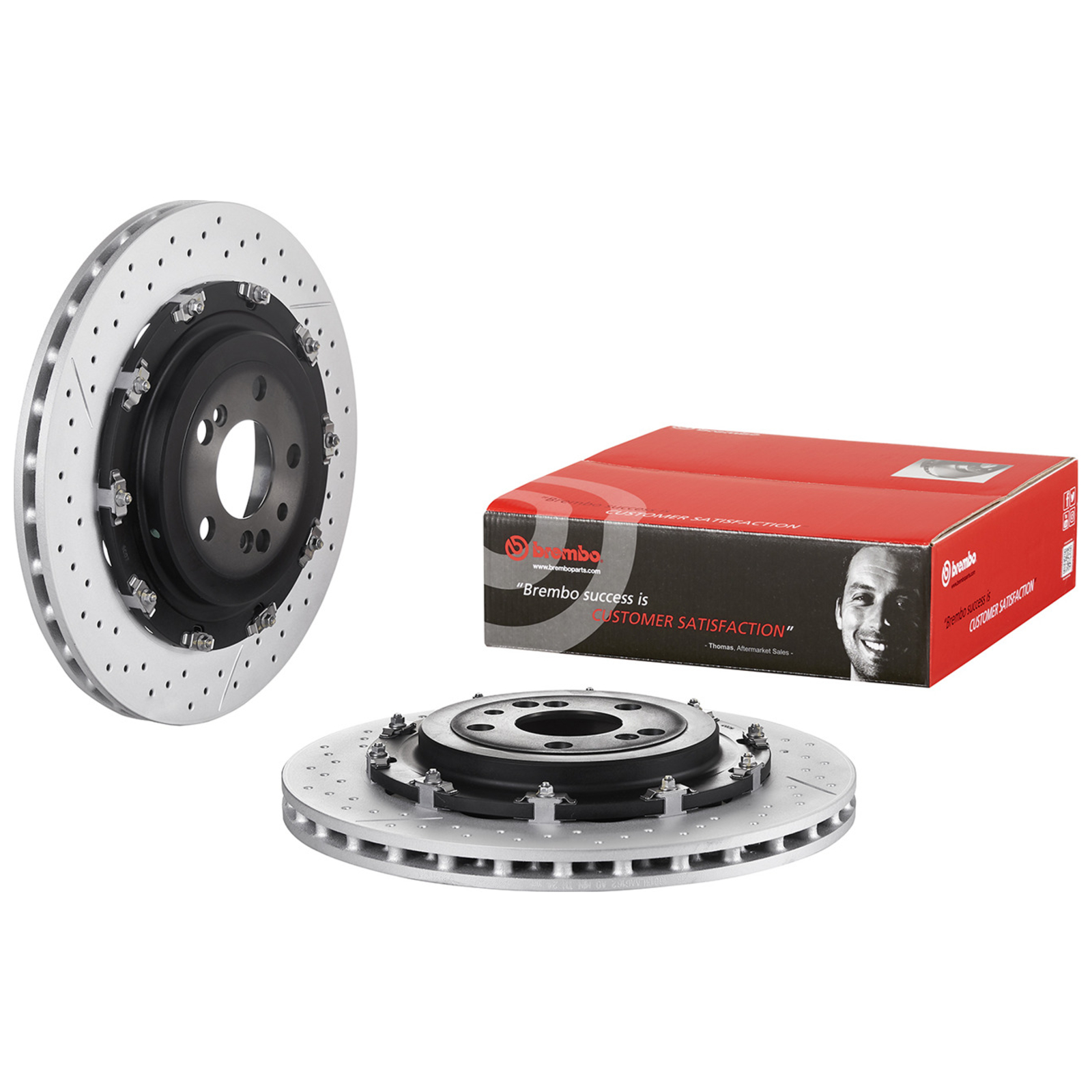2x BREMBO Bremsscheibe TWO-PIECE FLOATING DISCS LINE