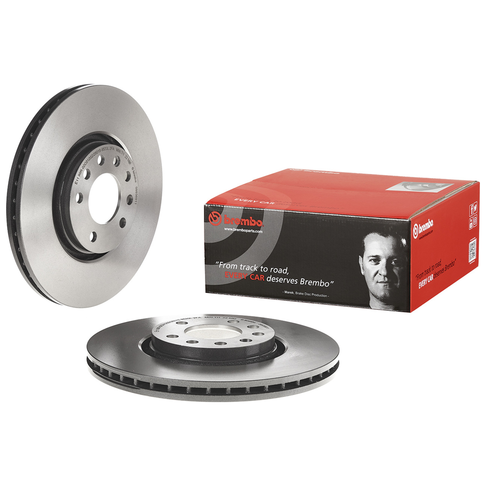 2x BREMBO Bremsscheibe COATED DISC LINE