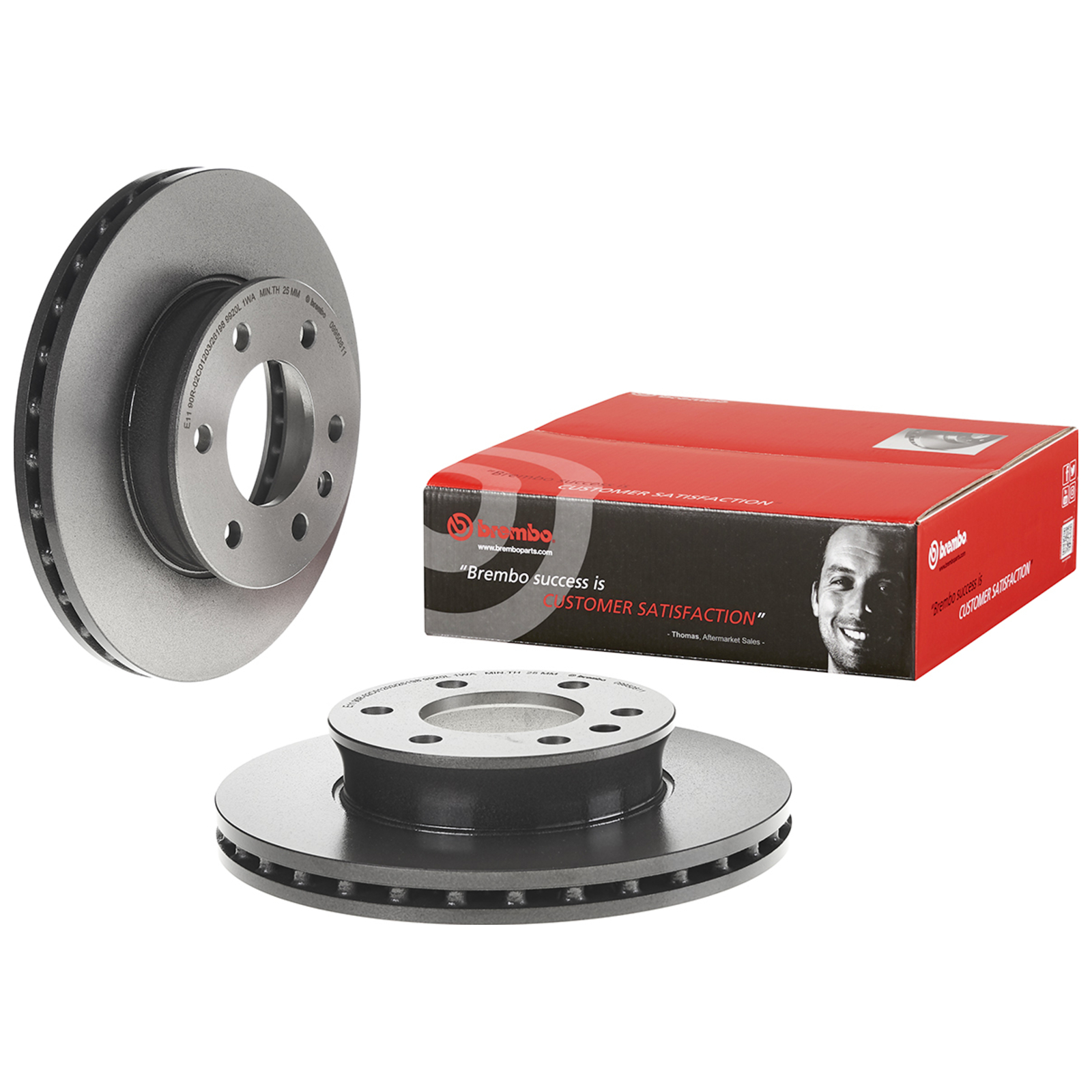 2x BREMBO Brake Disc COATED DISC LINE