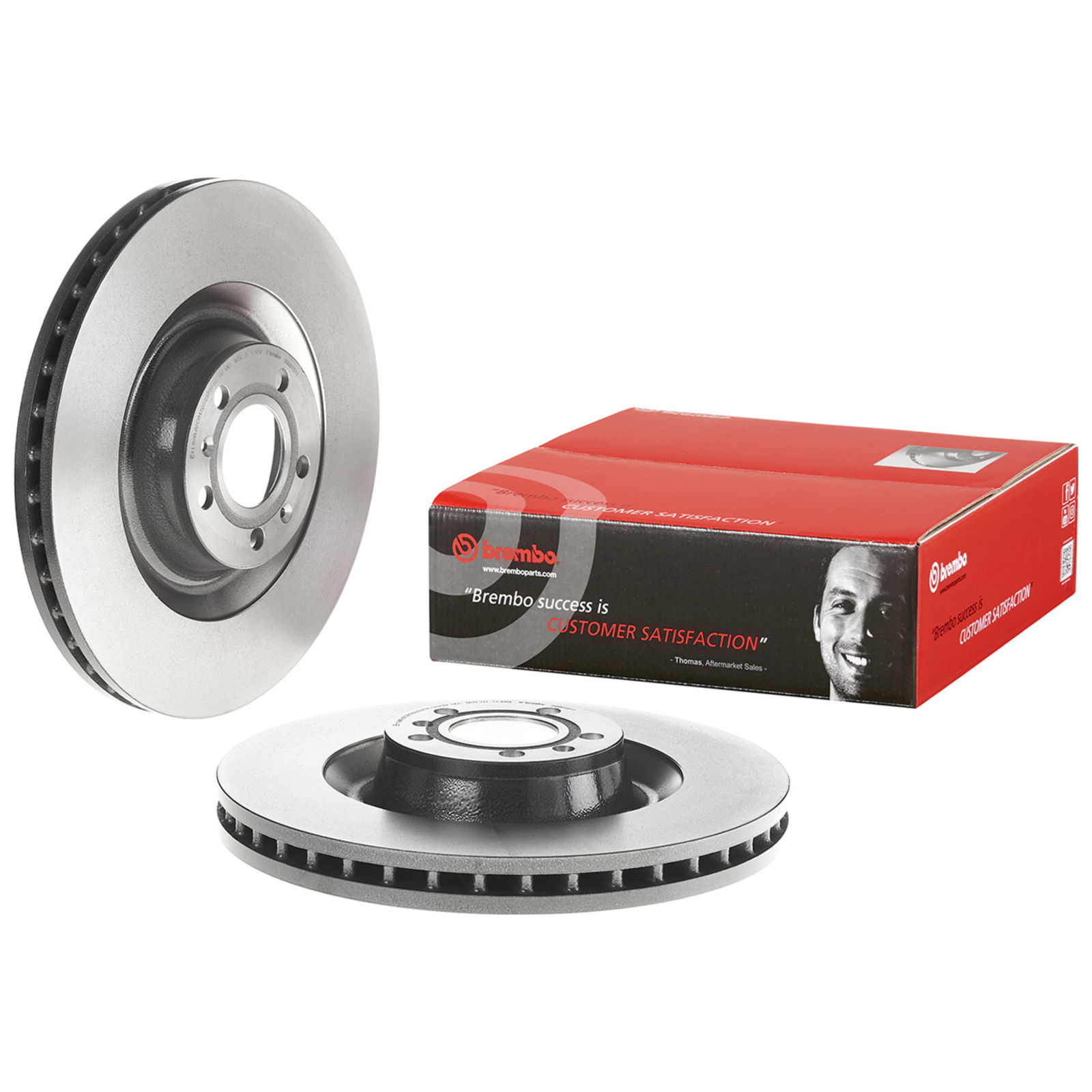 2x BREMBO Bremsscheibe PRIME LINE - UV Coated
