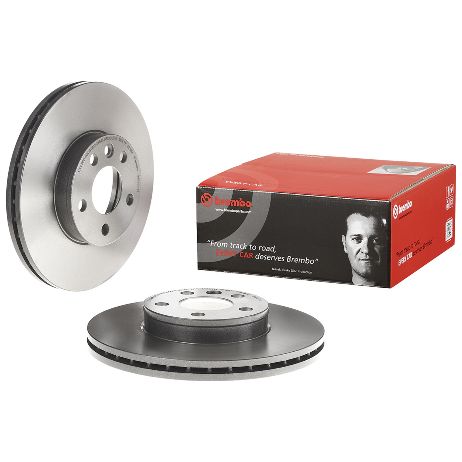 2x BREMBO Brake Disc PRIME LINE - UV Coated